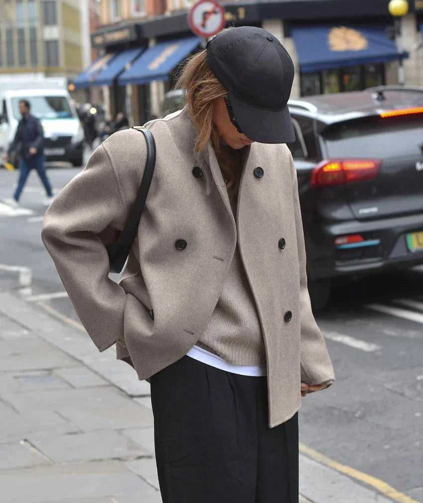 Oversized jas met knopen