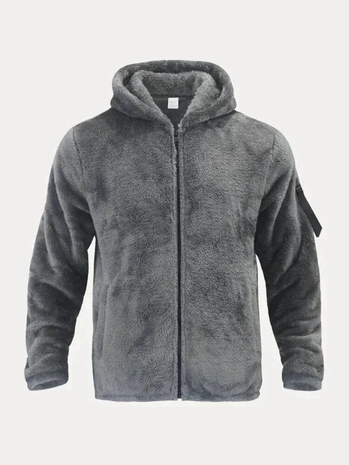 Jas met capuchon van verwarmende fleece - DAVID