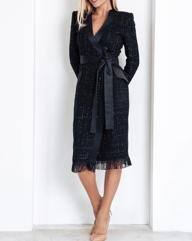 Elegante blazerjurk met pailletten