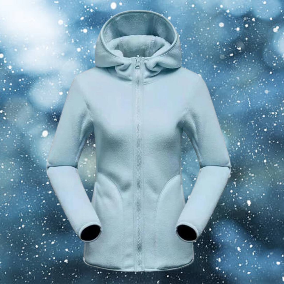 Mitzi - Casual en omkeerbare hoodie van koraalkleurige fleece