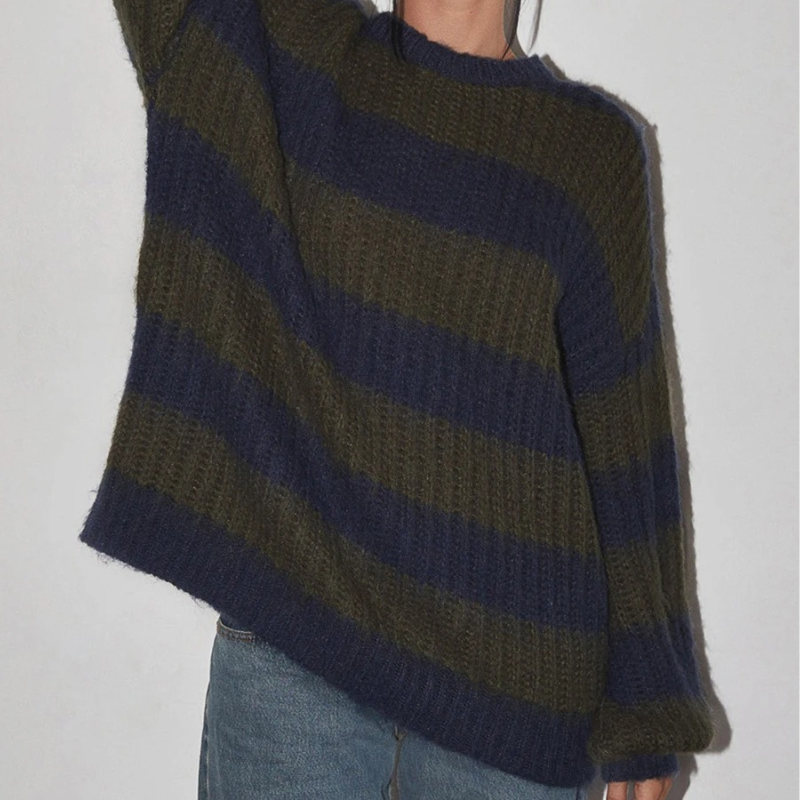 Grote trui met ronde hals voor dames