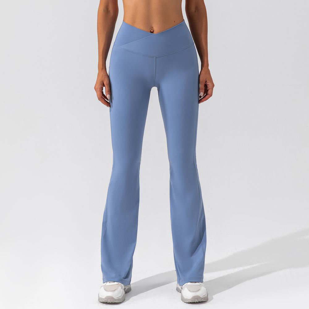Geribde sportbroek met een verkorte taille
