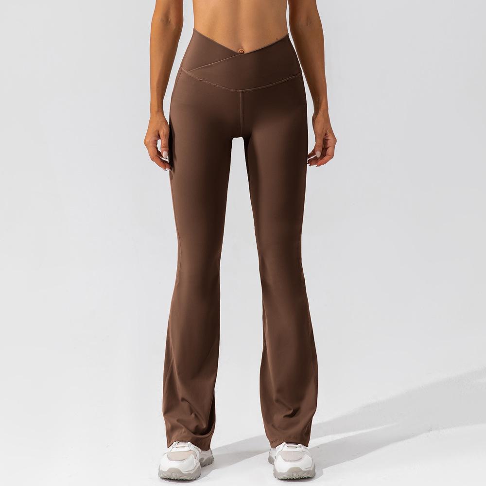 Geribde sportbroek met een verkorte taille