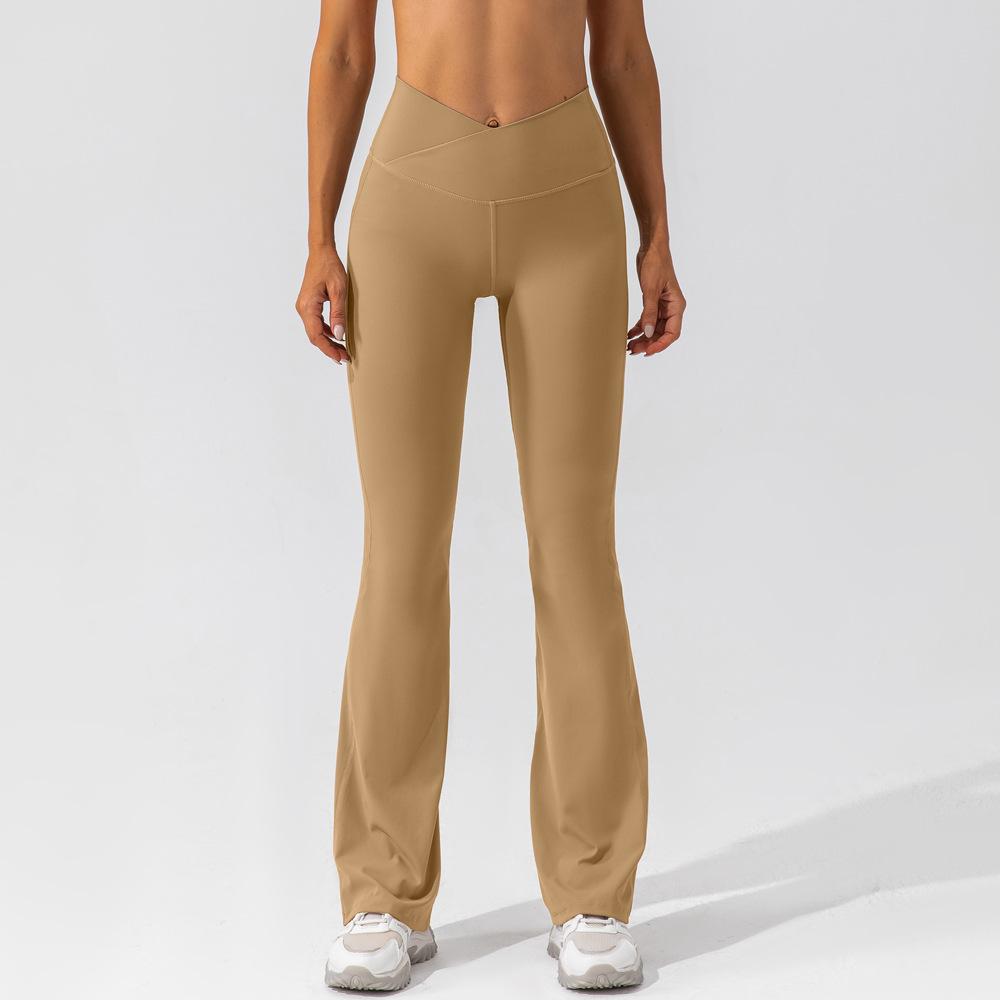 Geribde sportbroek met een verkorte taille