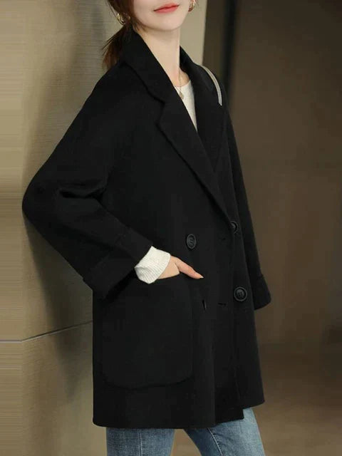 Rillie - Nieuwe elegante wollen jas met lange mouwen
