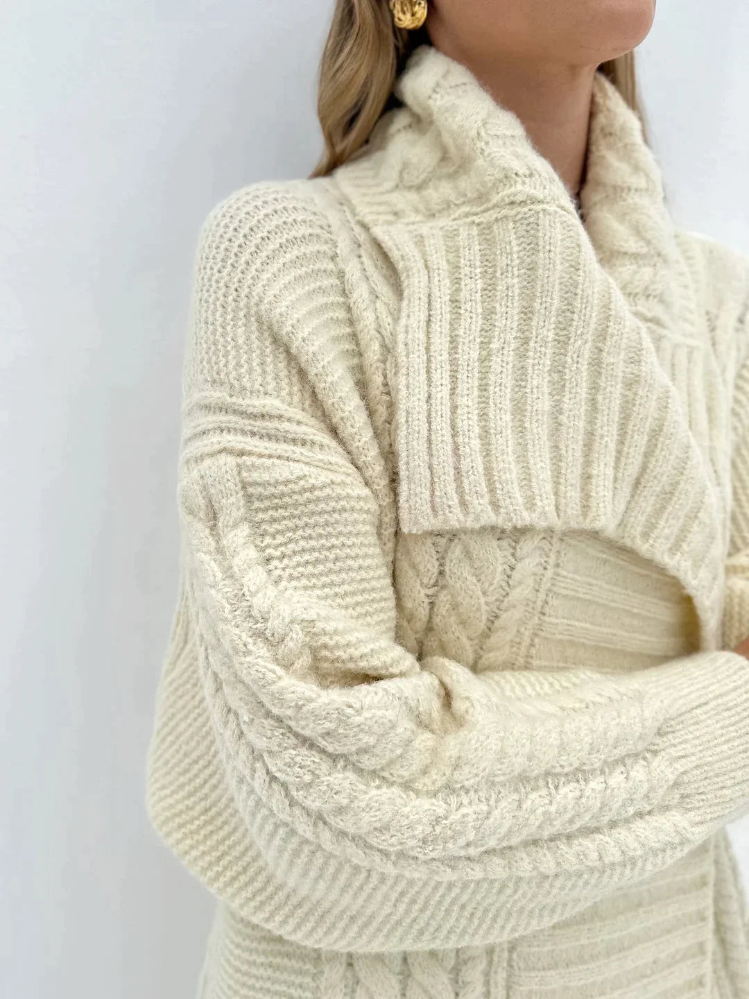 Nice And Clear kabel gebreide jas