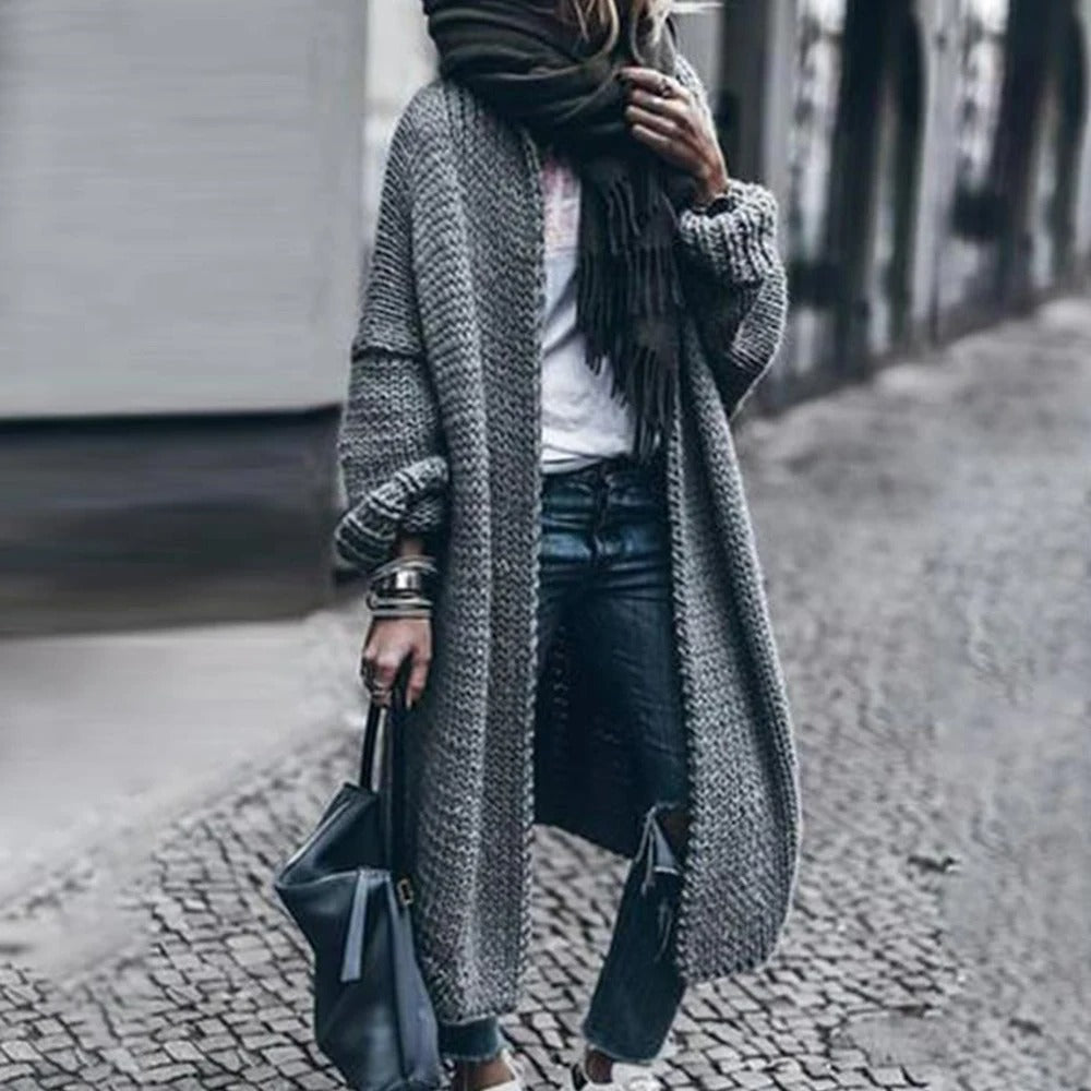 Gebreid vest lange trui jas voor vrouwen