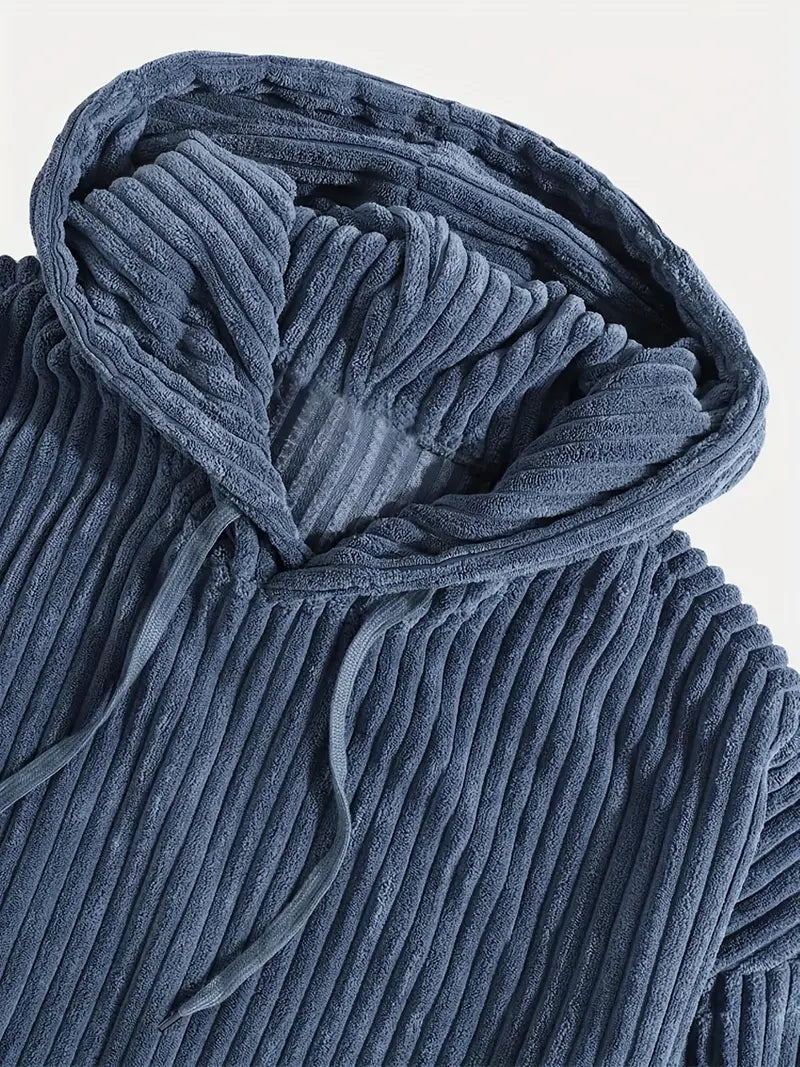 RetroRidge HoodBlend - Trui met capuchon en corduroy stijl voor heren