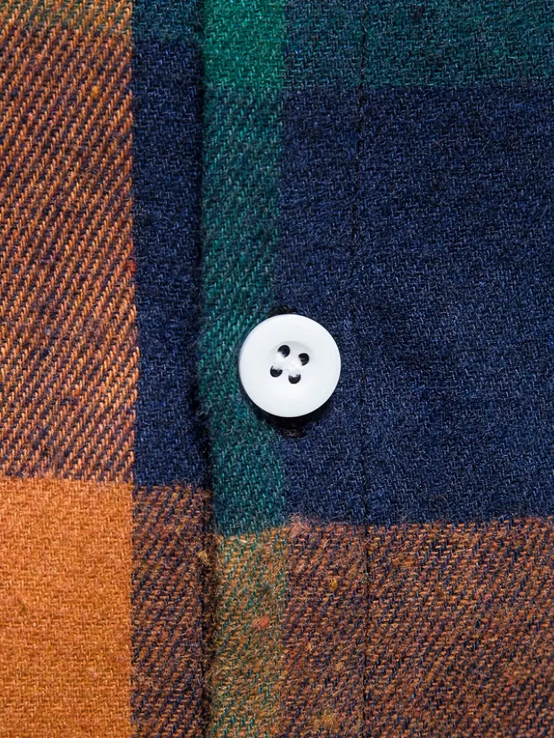 Klassiek button-down overhemd met lange mouwen voor mannen