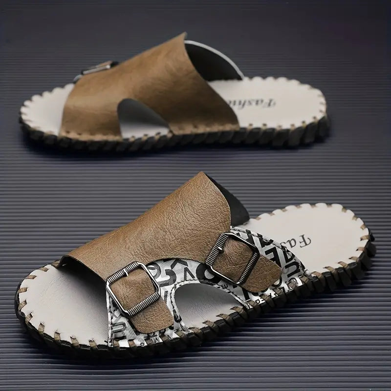 Enzo - Stijlvolle sandalen met stiksels voor heren