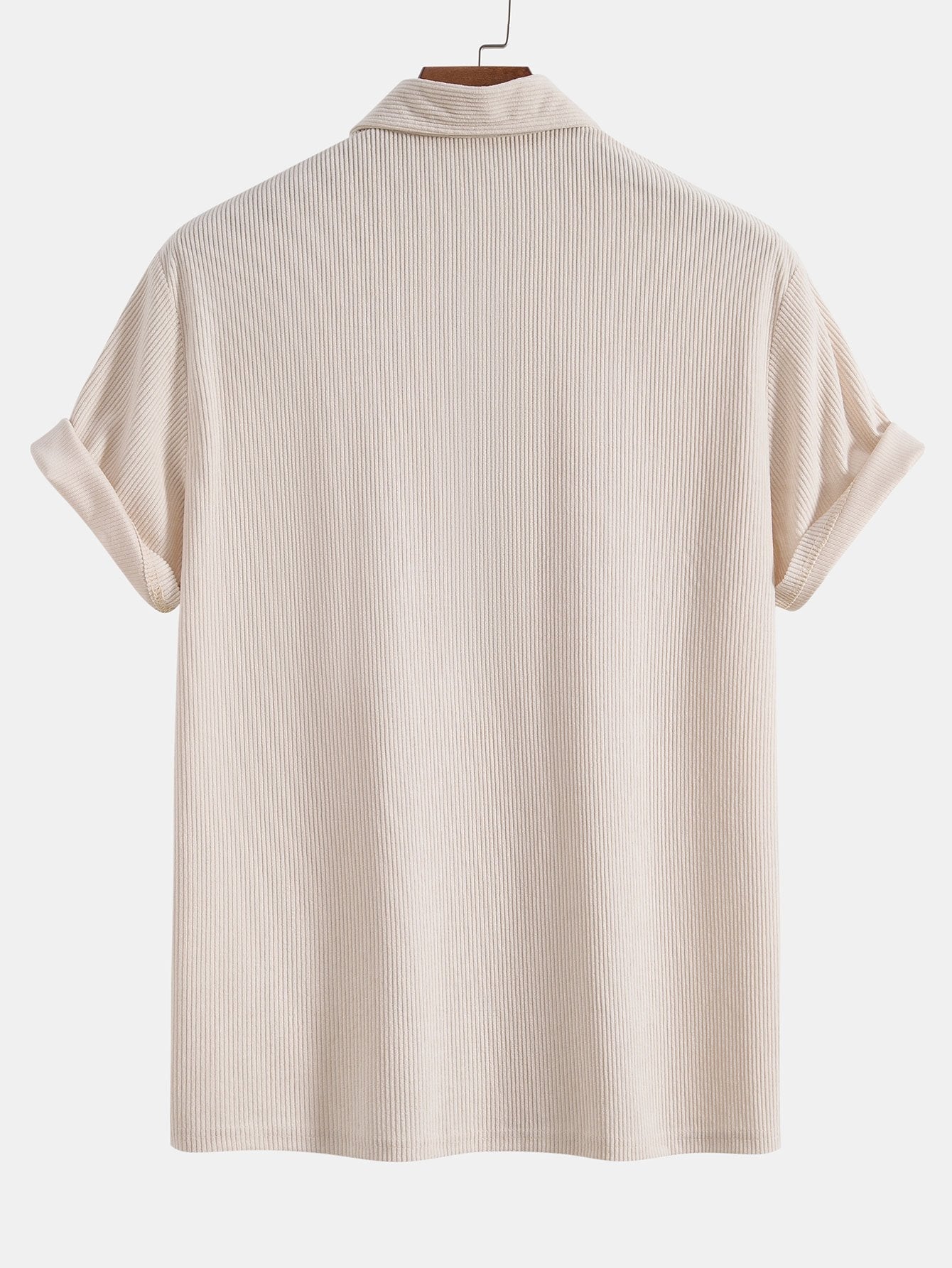 Corduroy poloshirt met korte mouwen