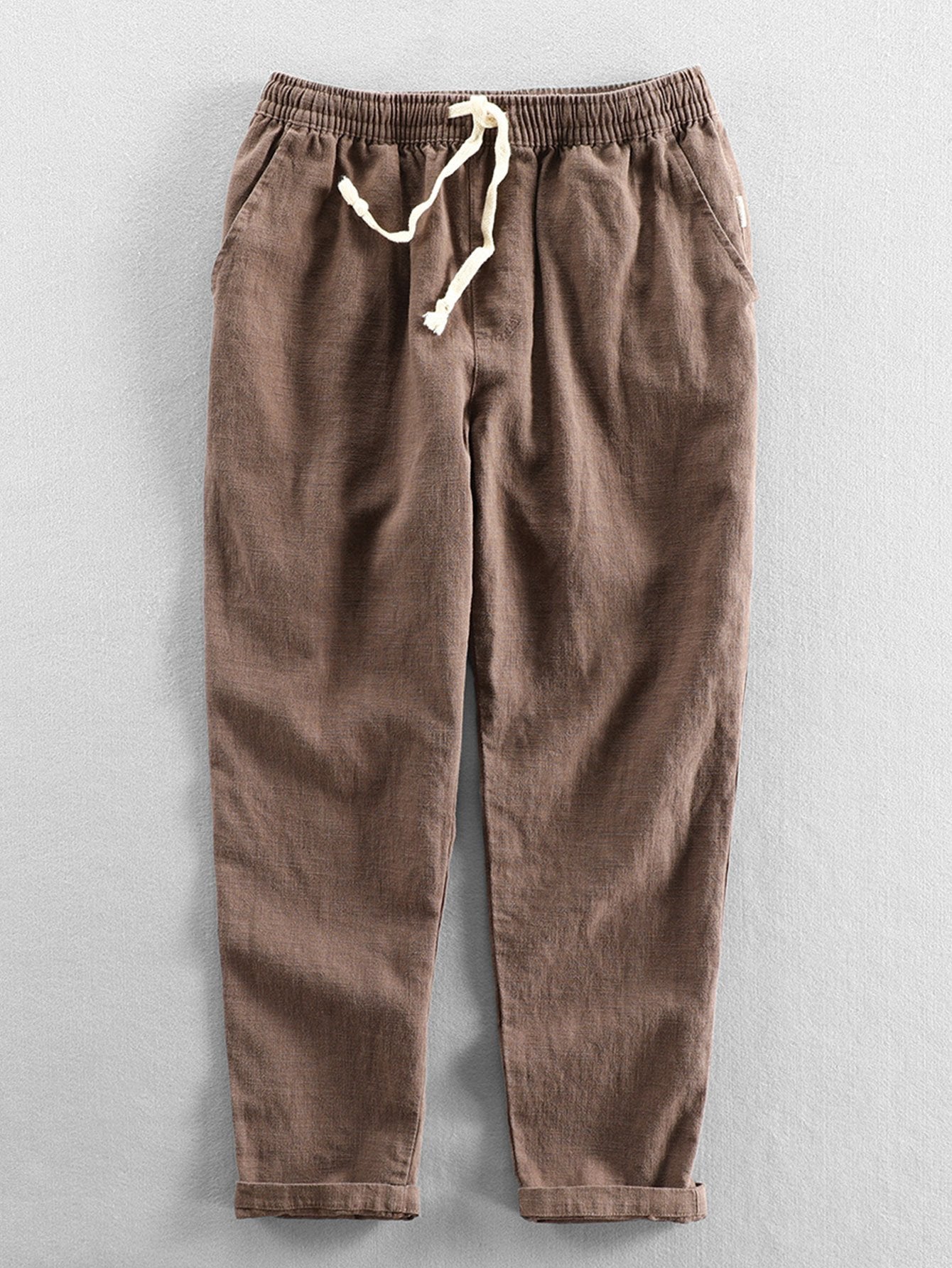 Linnen Katoen Blend Cropped Broek