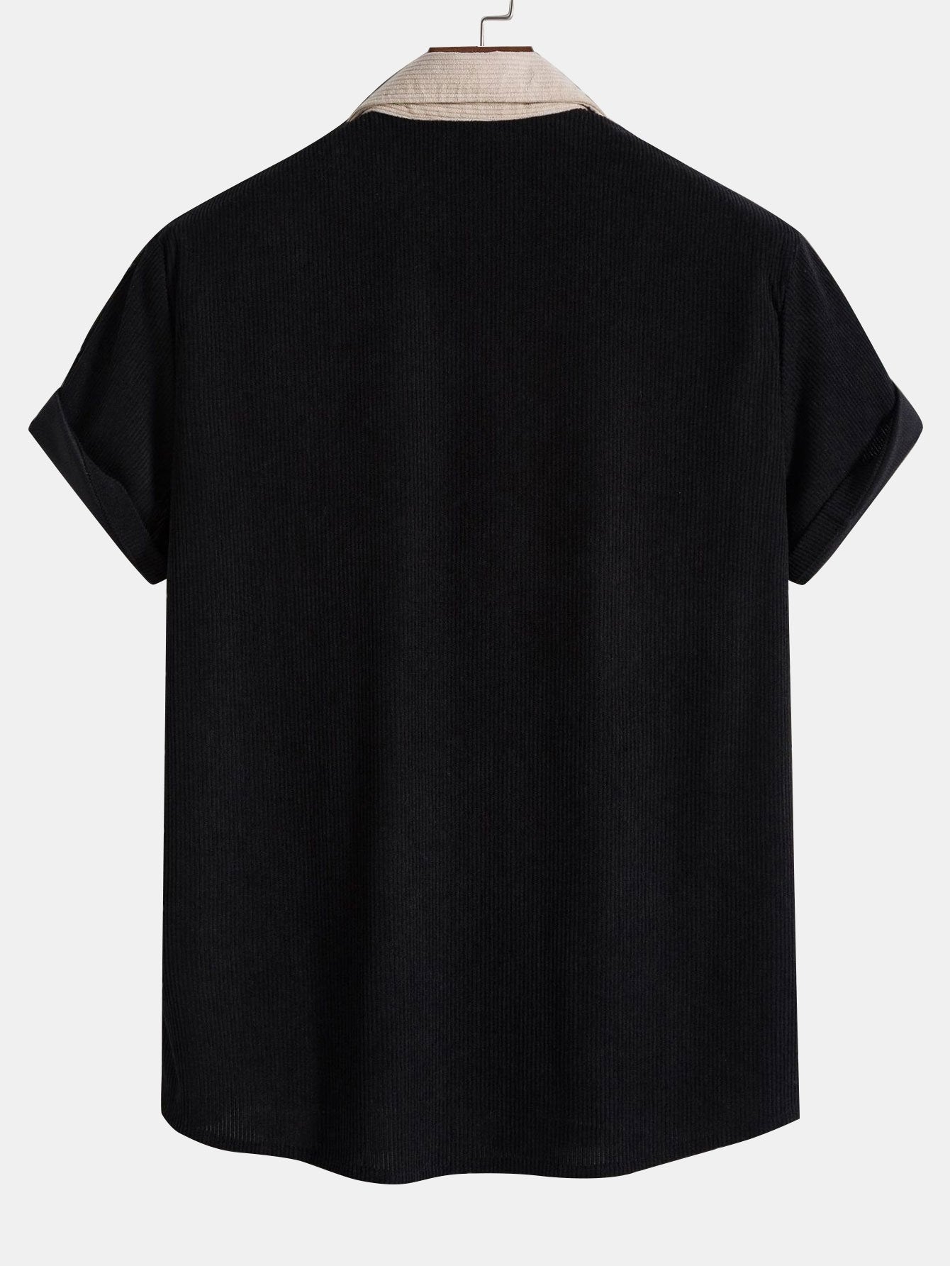 Tweekleurig Corduroy Shirt & Corduroy Korte Broek