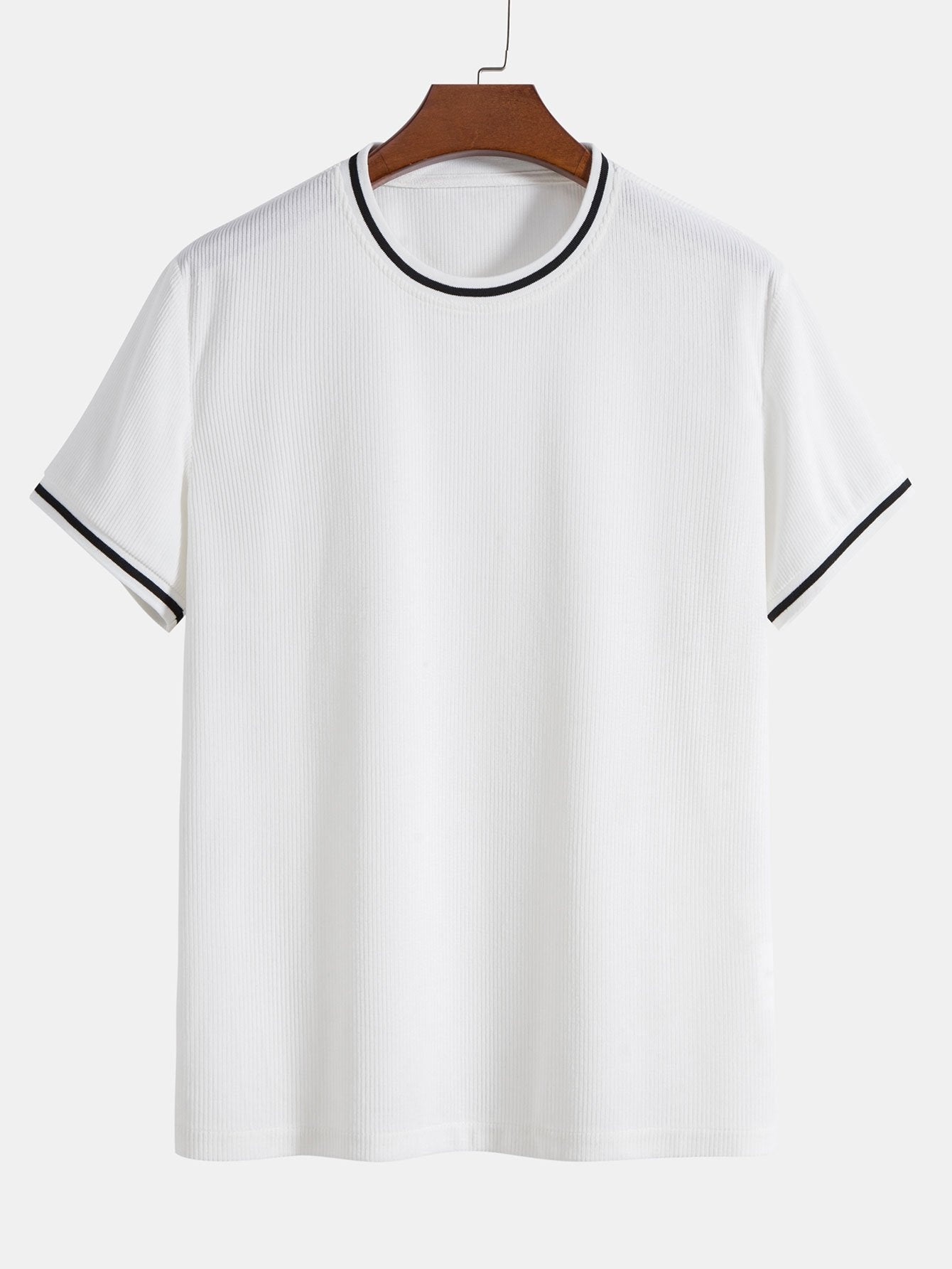 Korte mouwen Stretch Corduroy Ringer T-shirt & Corduroy Korte broek
