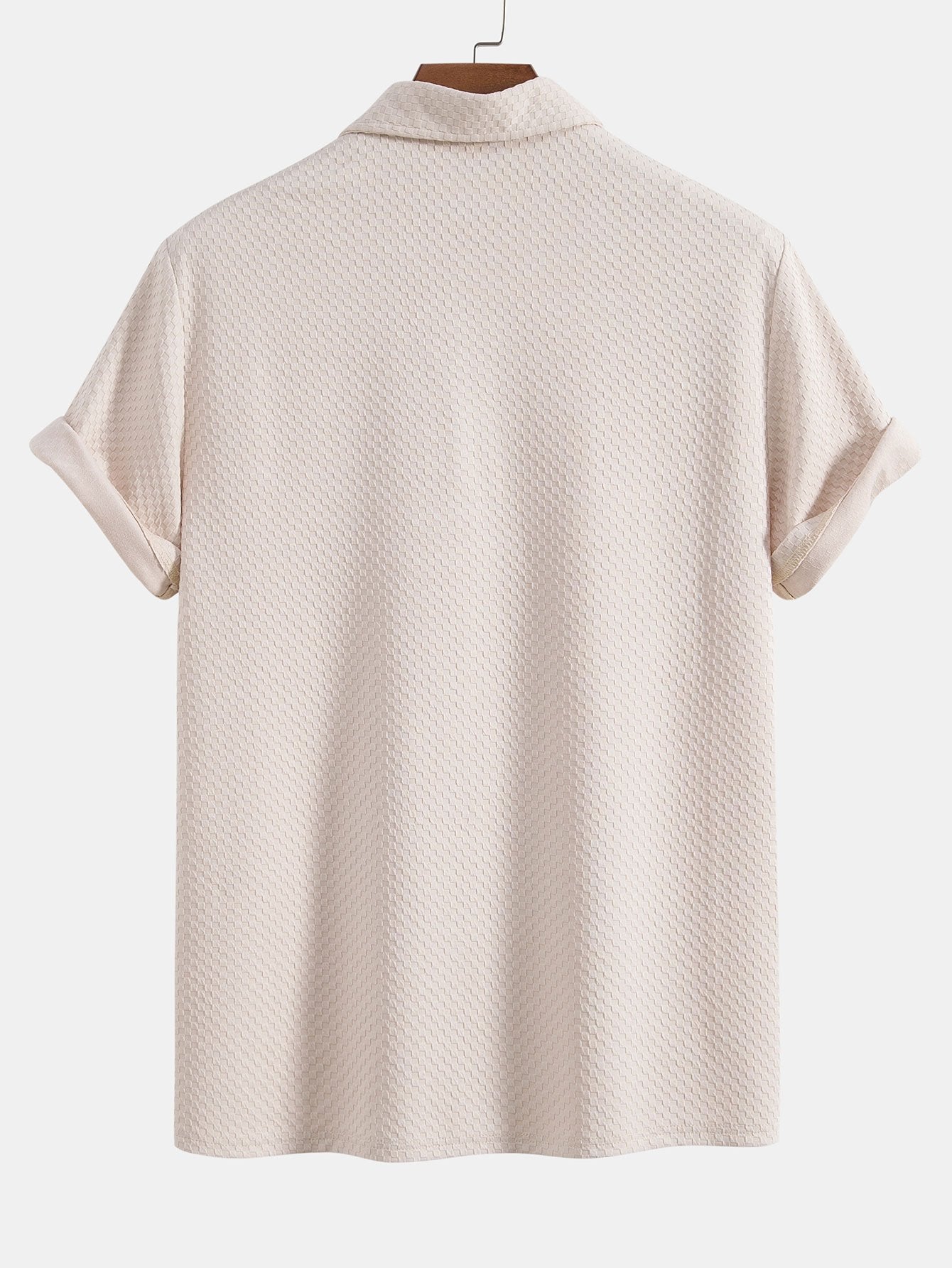 Gebreid geruit poloshirt met jacquard