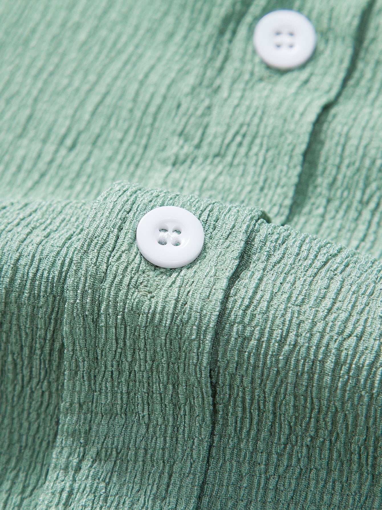 Gerimpeld gestructureerd overhemd met knoopsluiting