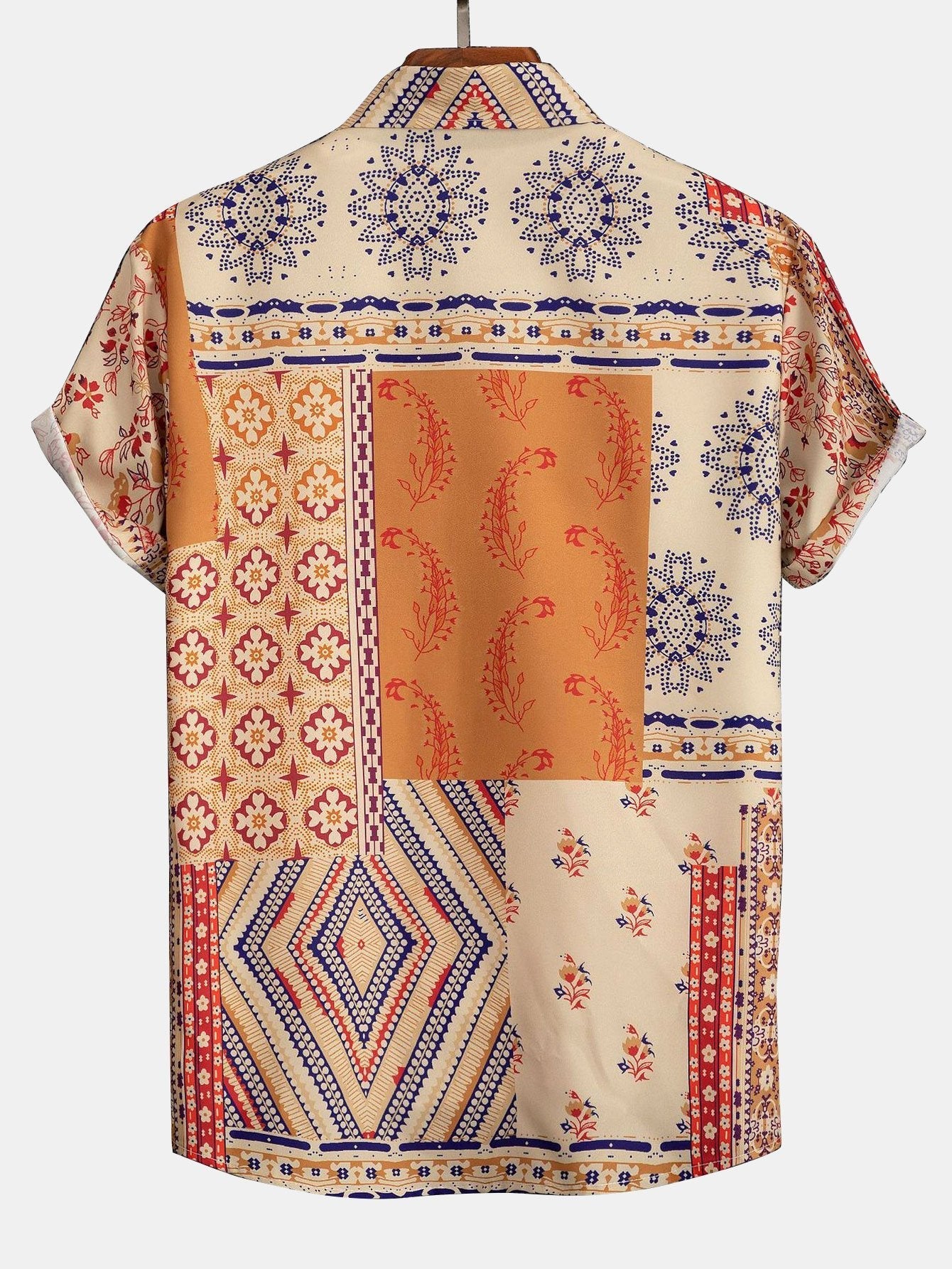 Sjaal Print Button Up Shirt