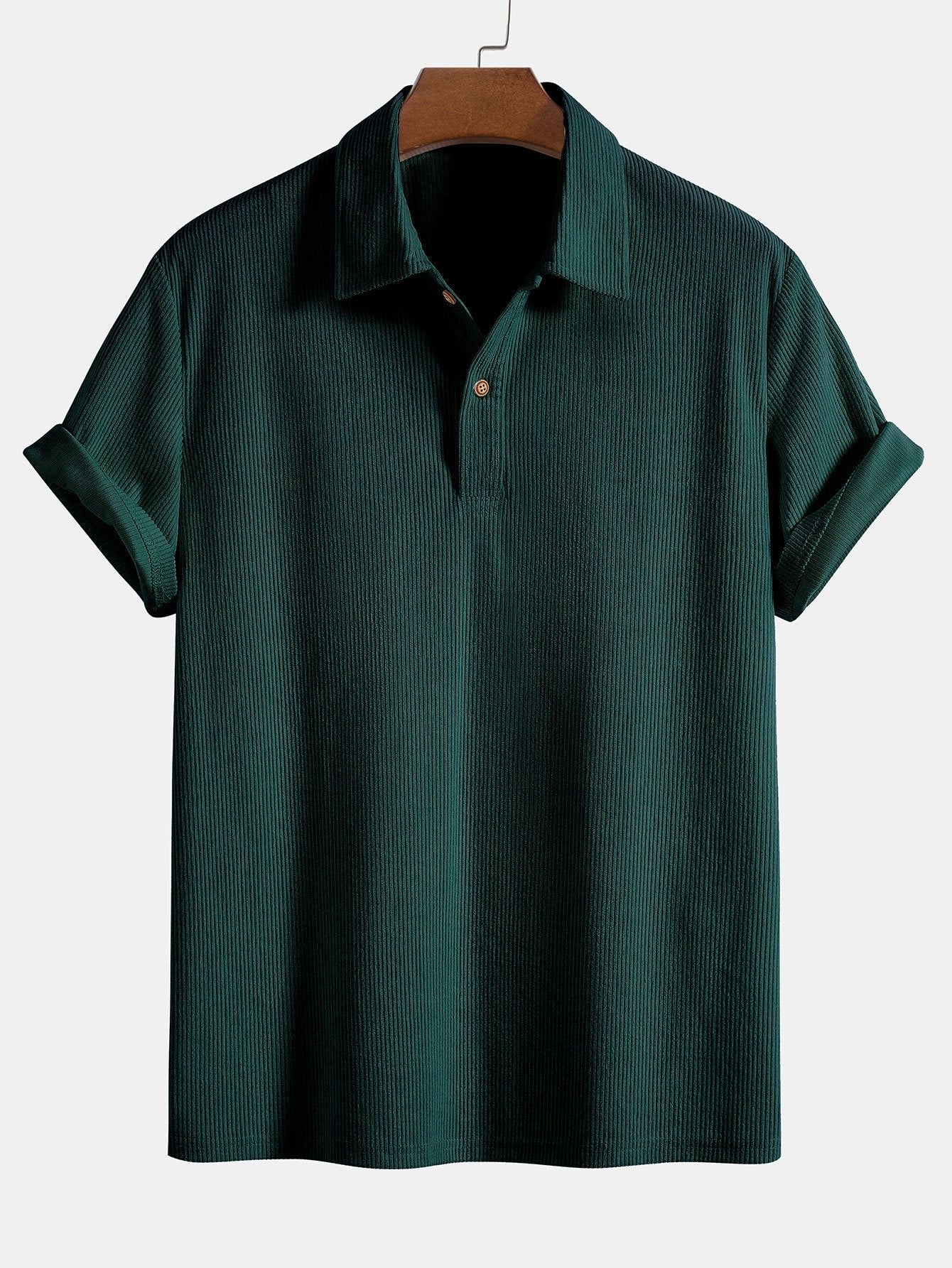 Corduroy poloshirt met korte mouwen