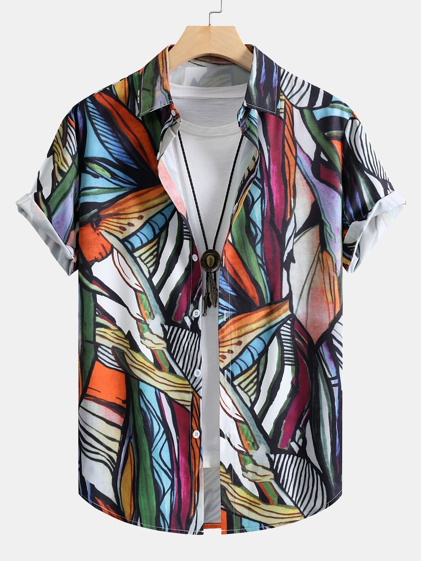 Shirt met abstracte print