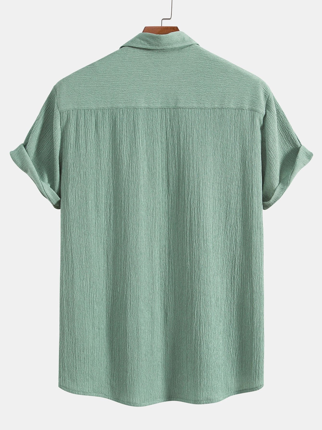 Gerimpeld gestructureerd overhemd met knoopsluiting