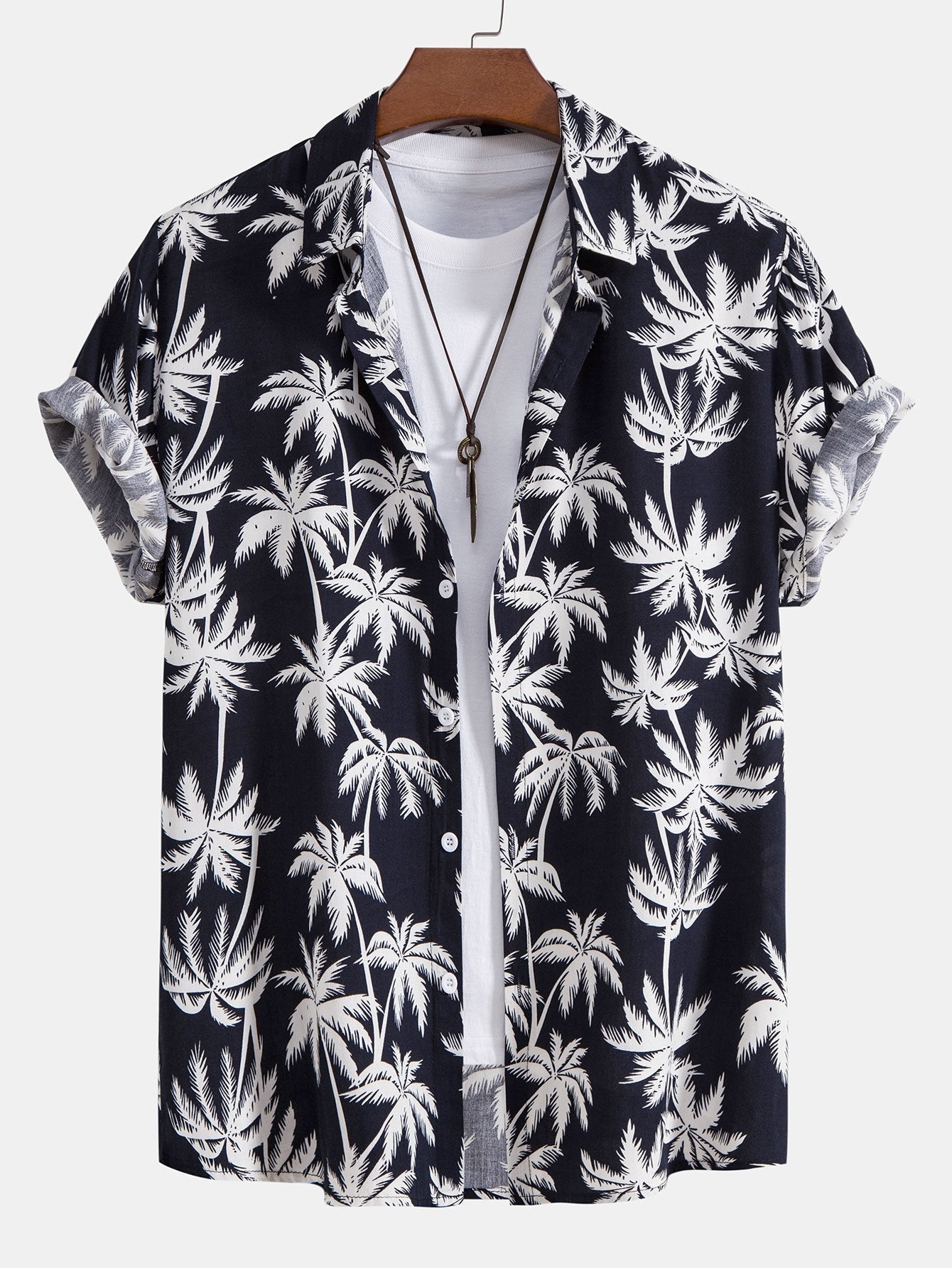 Shirt met palmboomprint