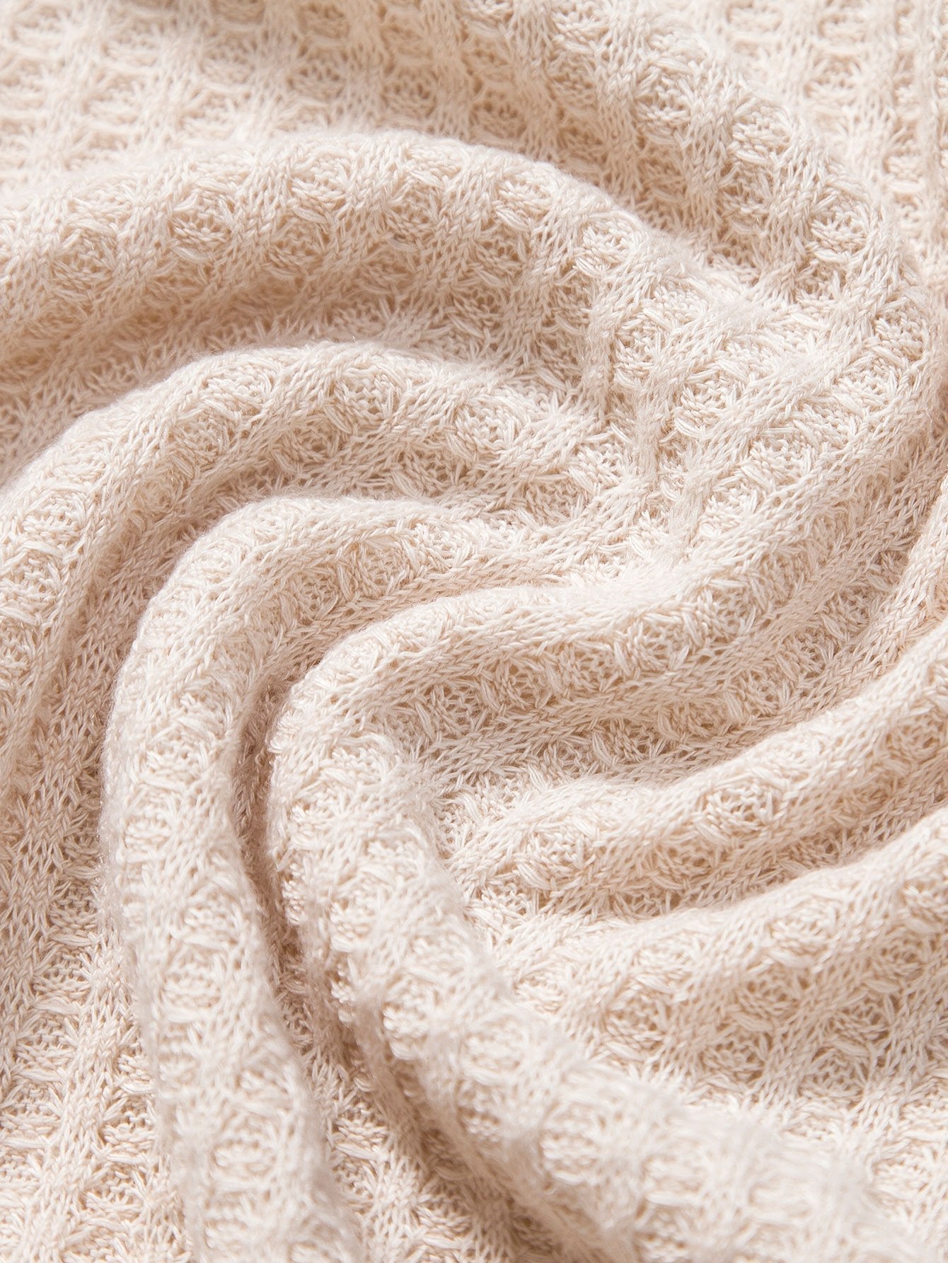 Gebreid wafel poloshirt