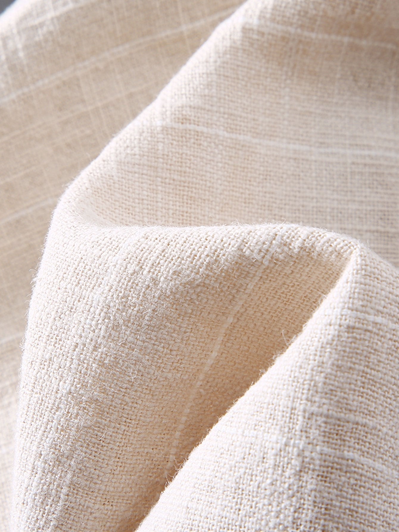 Gestreepte linnen katoenmix broek