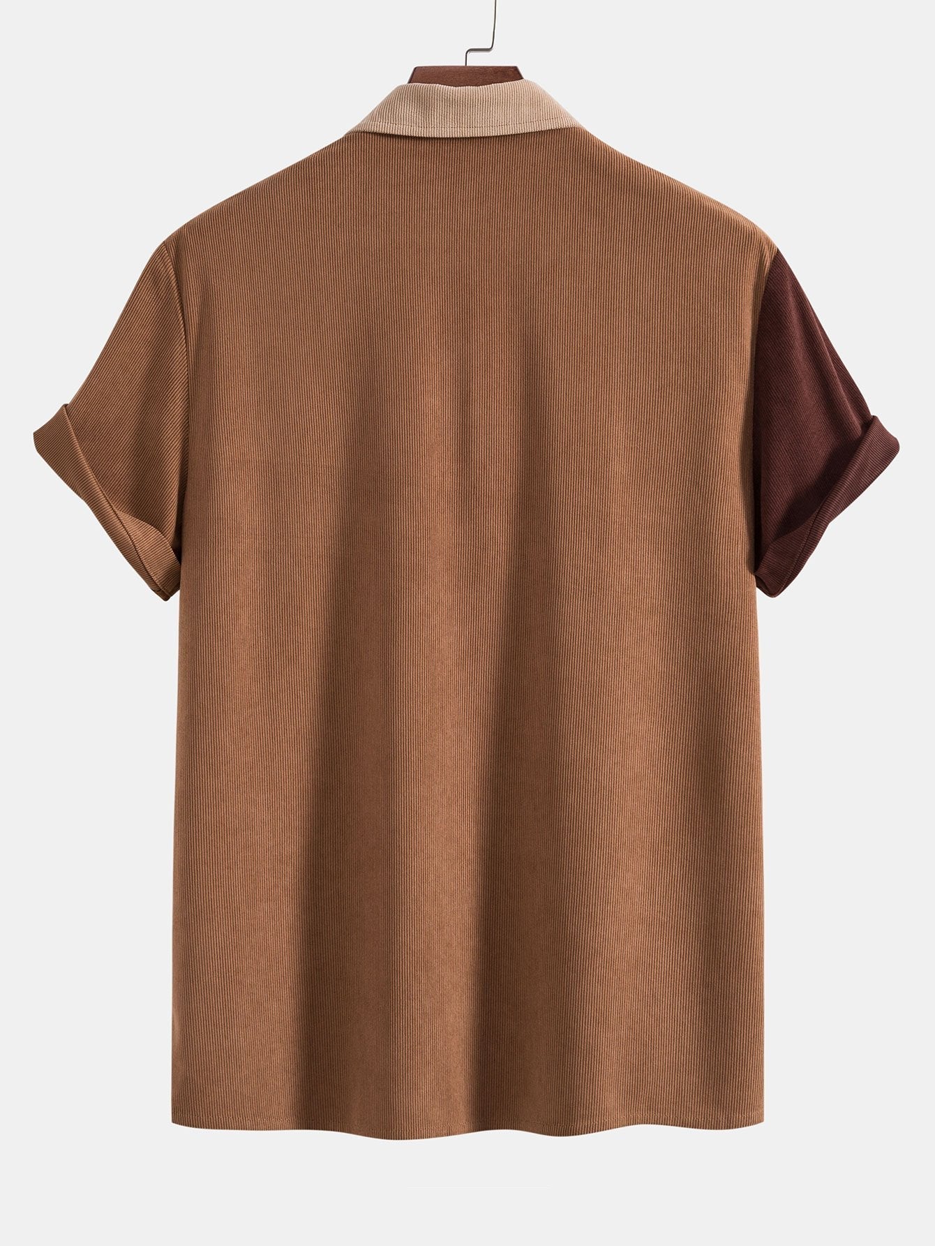Kleurblok Corduroy Poloshirt