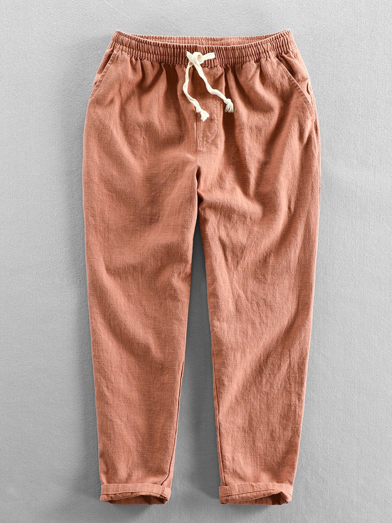 Linnen Katoen Blend Cropped Broek
