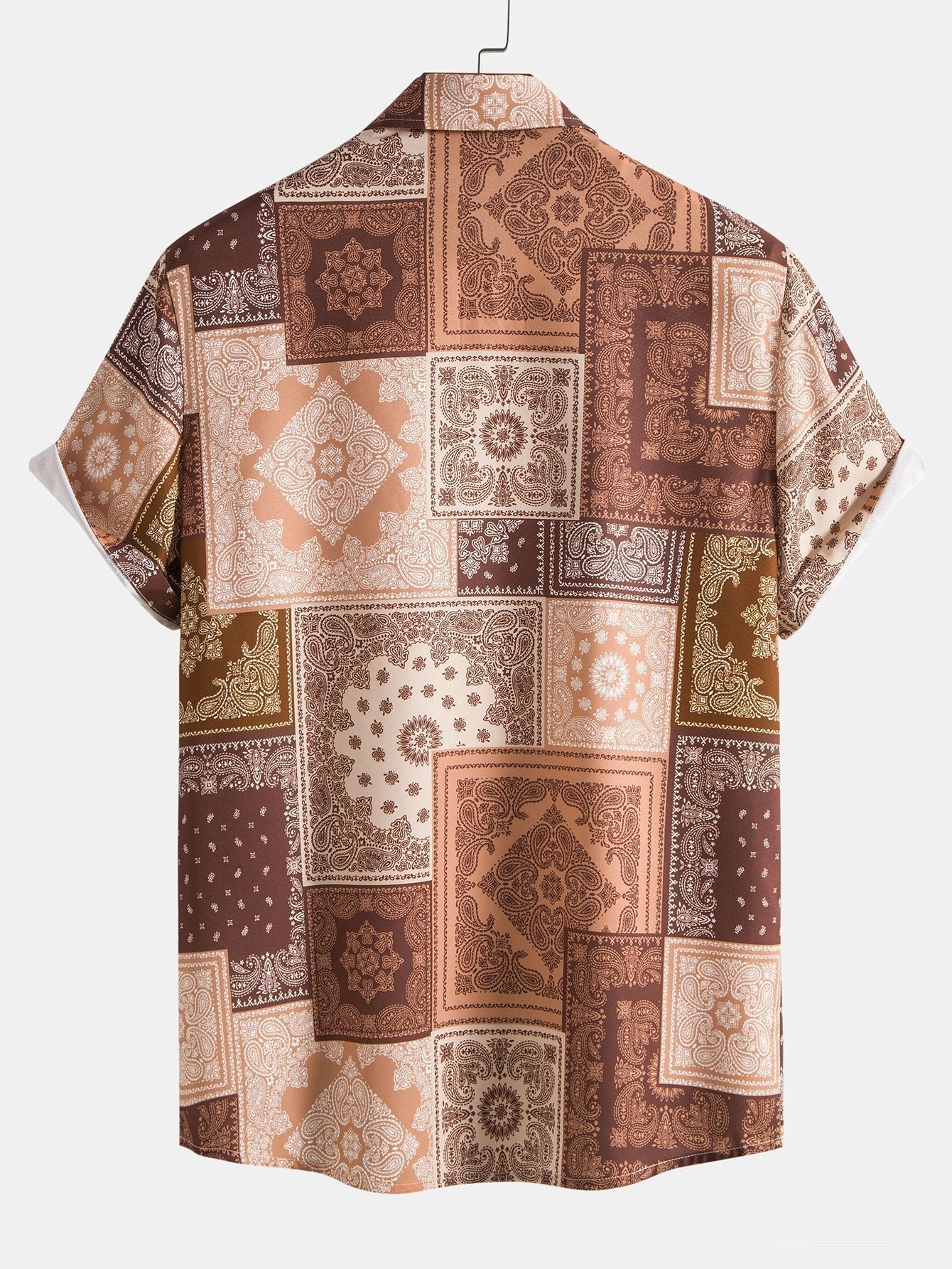 Paisley overhemd & shorts met patchworkprint