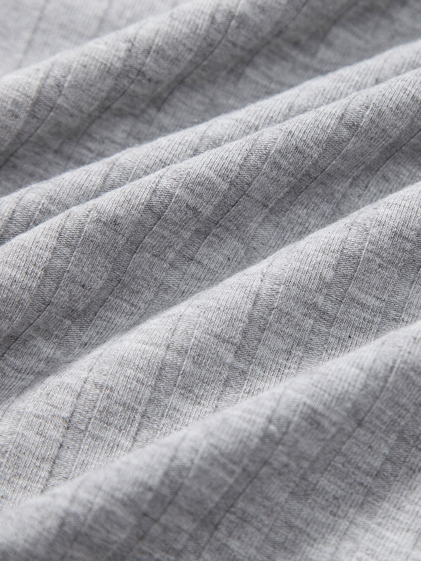 Gebreid geribd V-hals poloshirt