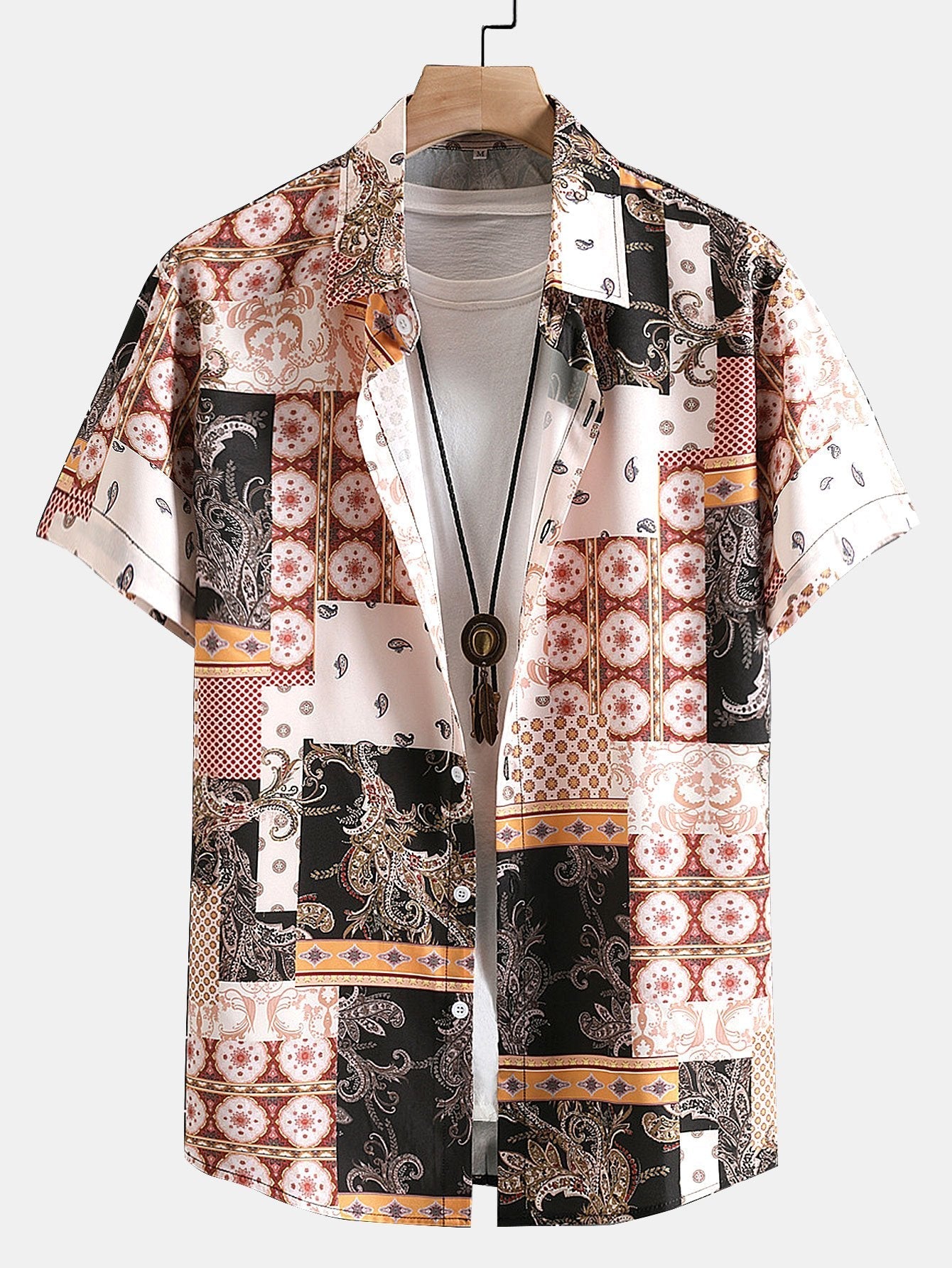 Paisley barok sjaal print Button Up overhemd