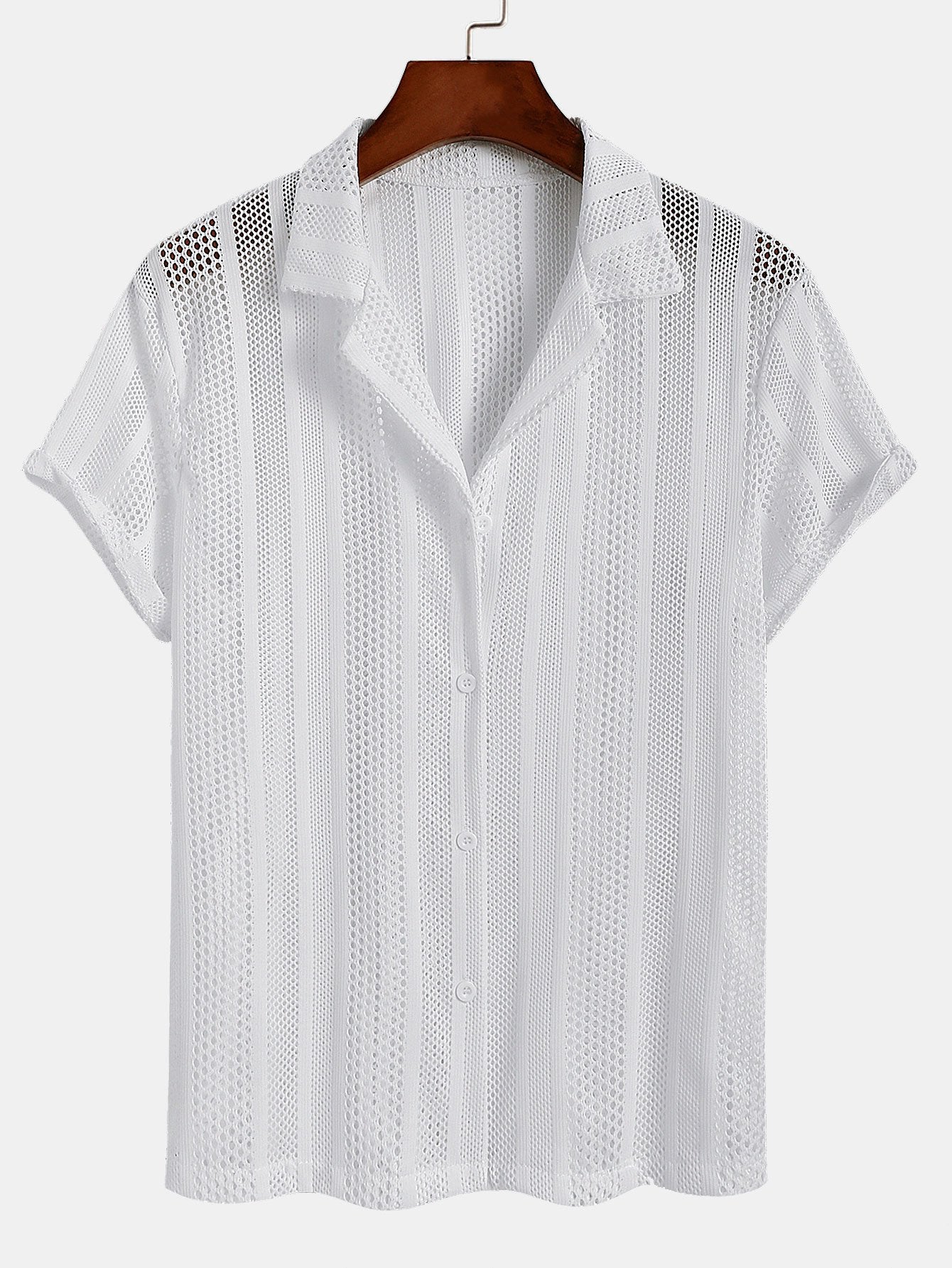 Shirt met netstructuur
