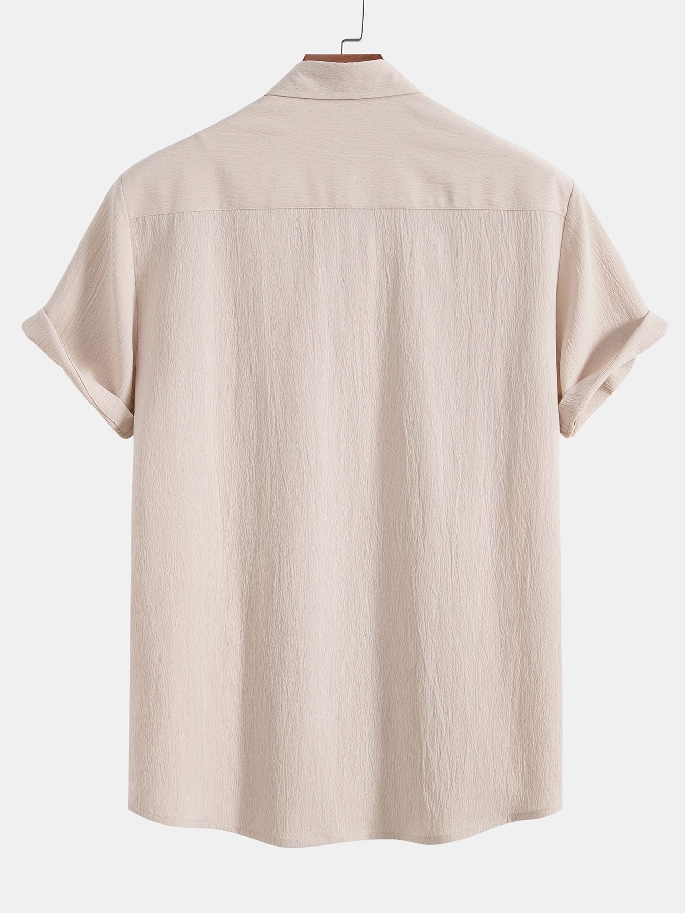 Gerimpeld shirt & korte broek met structuur