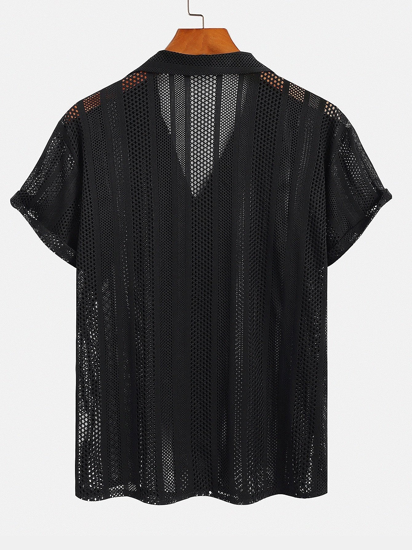 Shirt met netstructuur