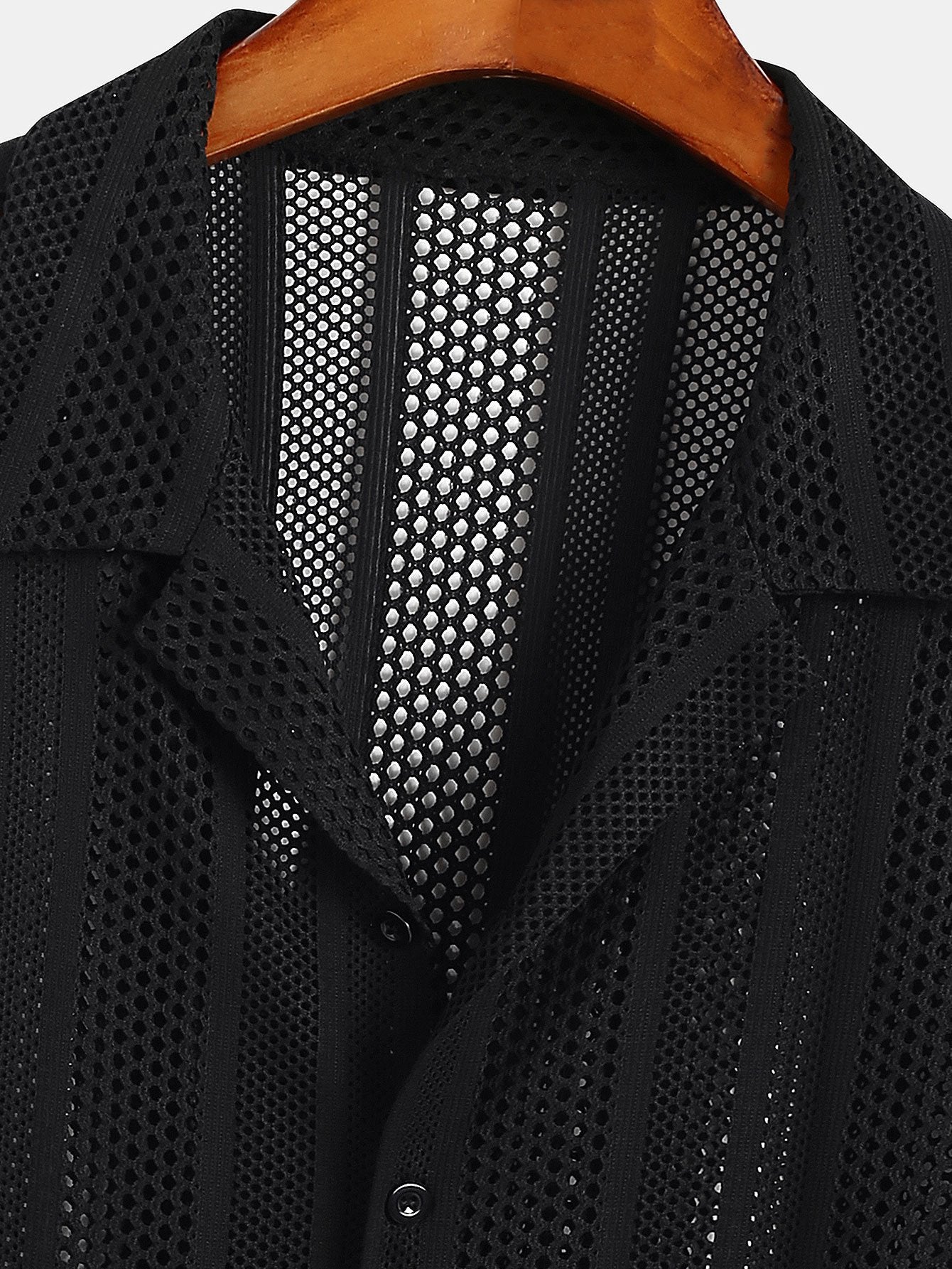 Shirt met netstructuur