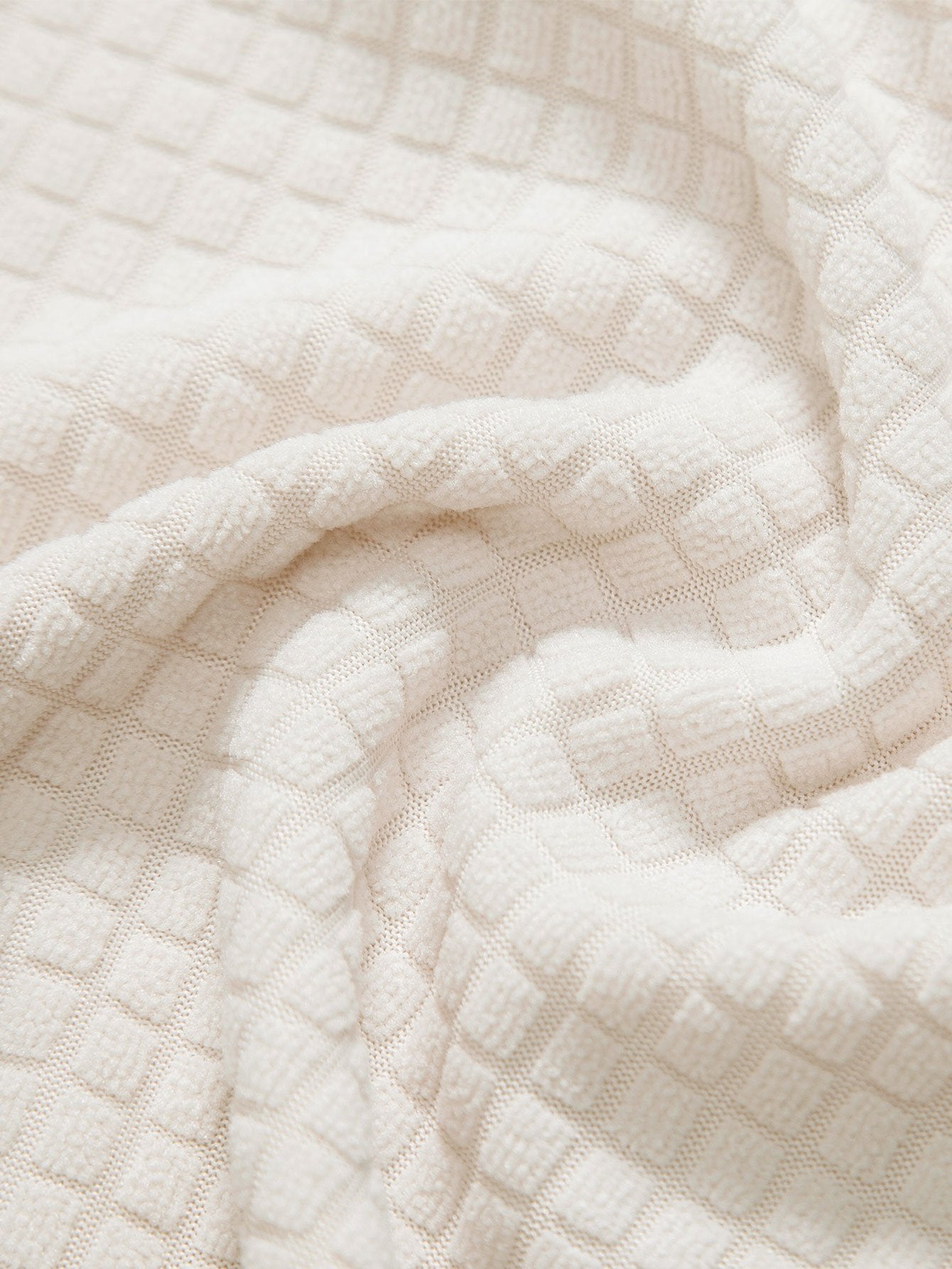 Wafel Jacquard Terry Poloshirt