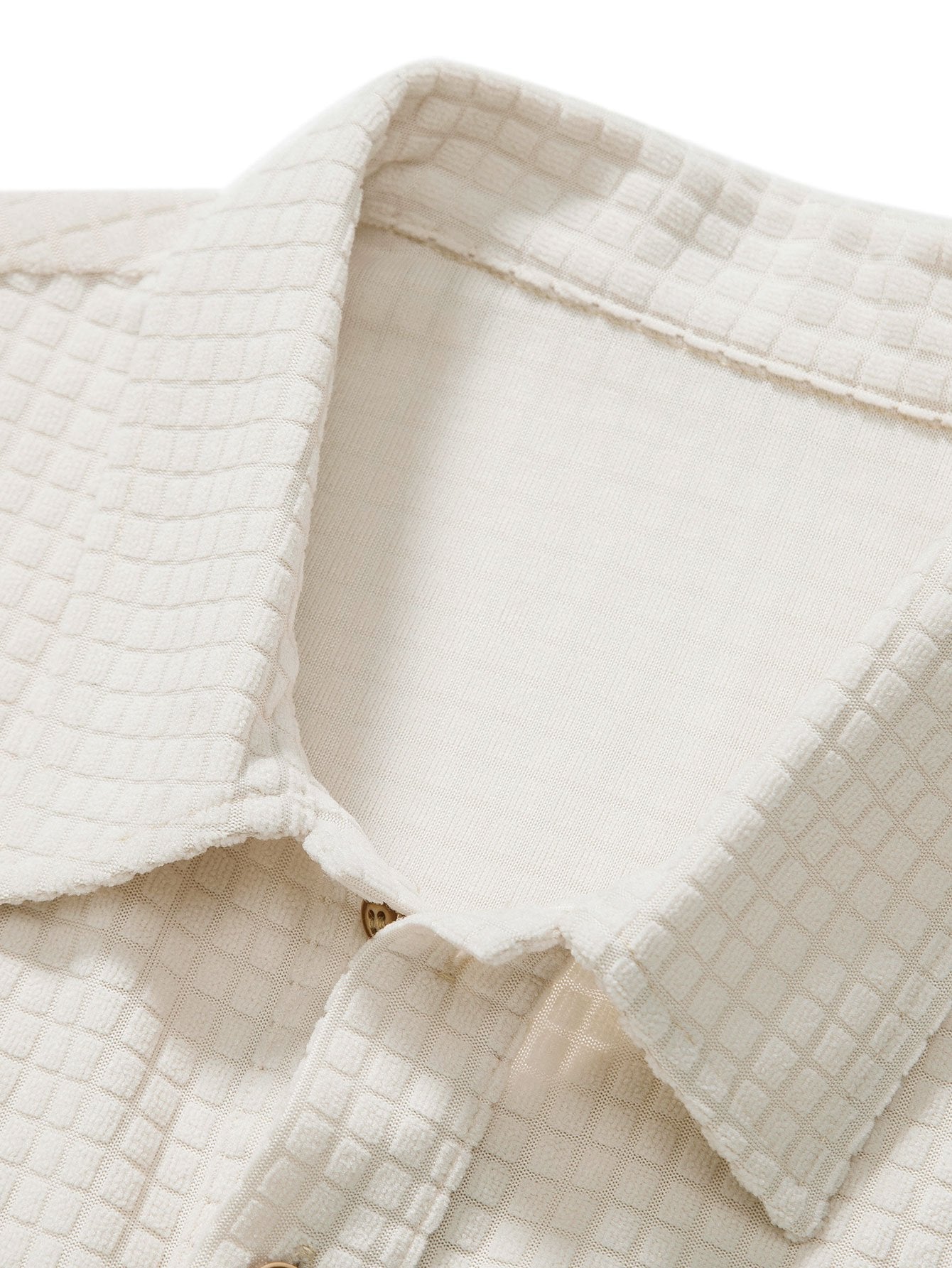 Wafel Jacquard Terry Poloshirt