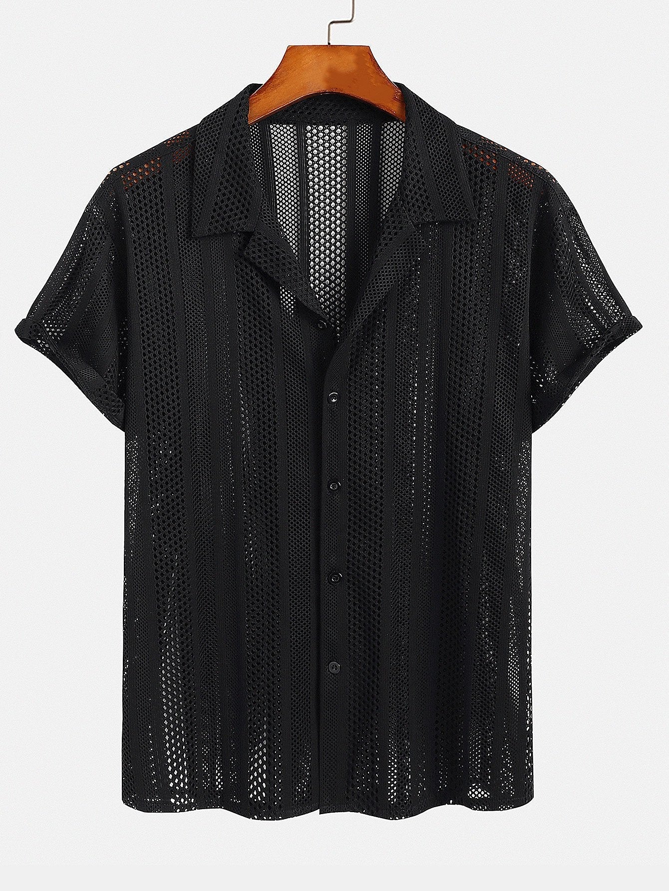 Shirt met netstructuur