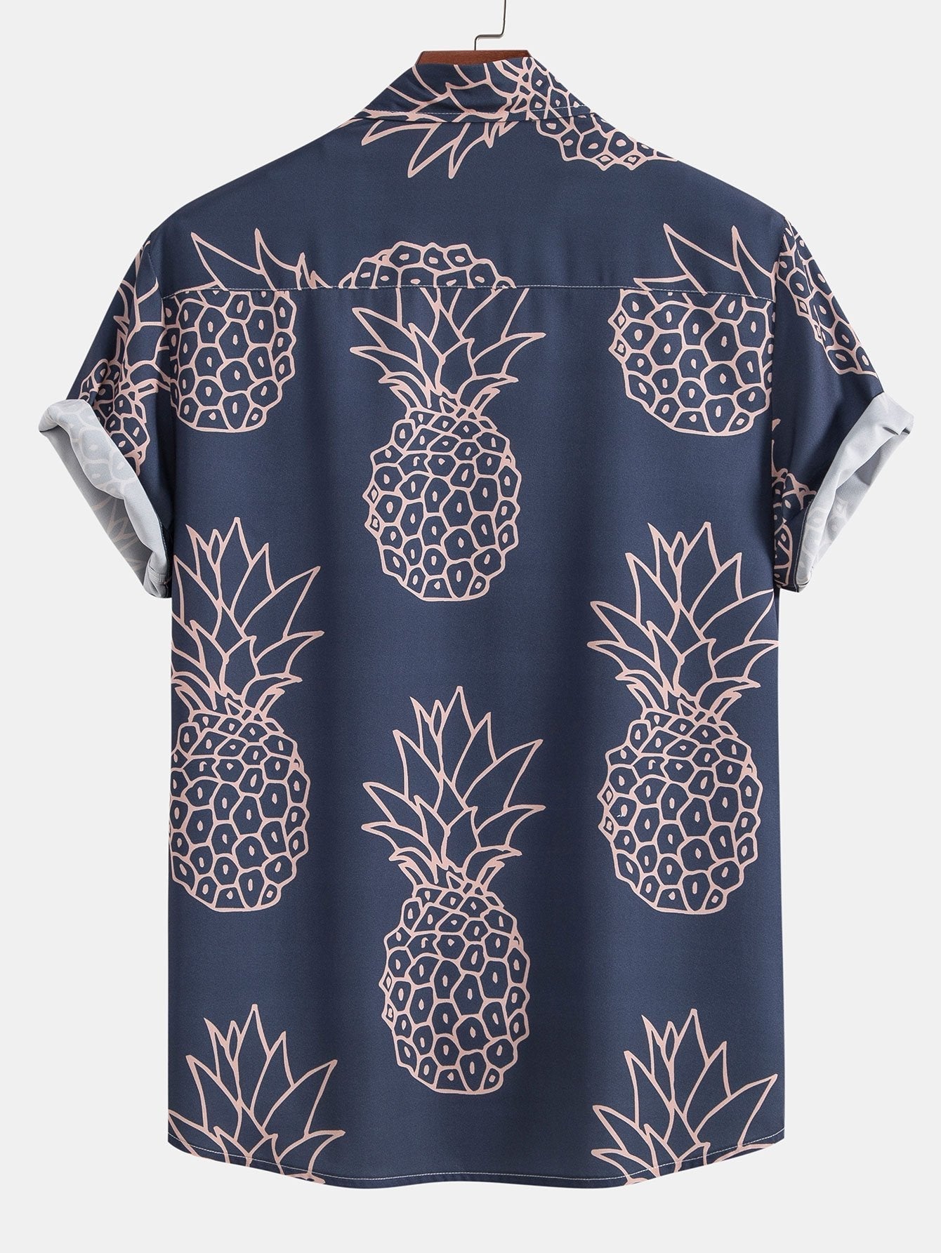Knoopshirt met ananasopdruk