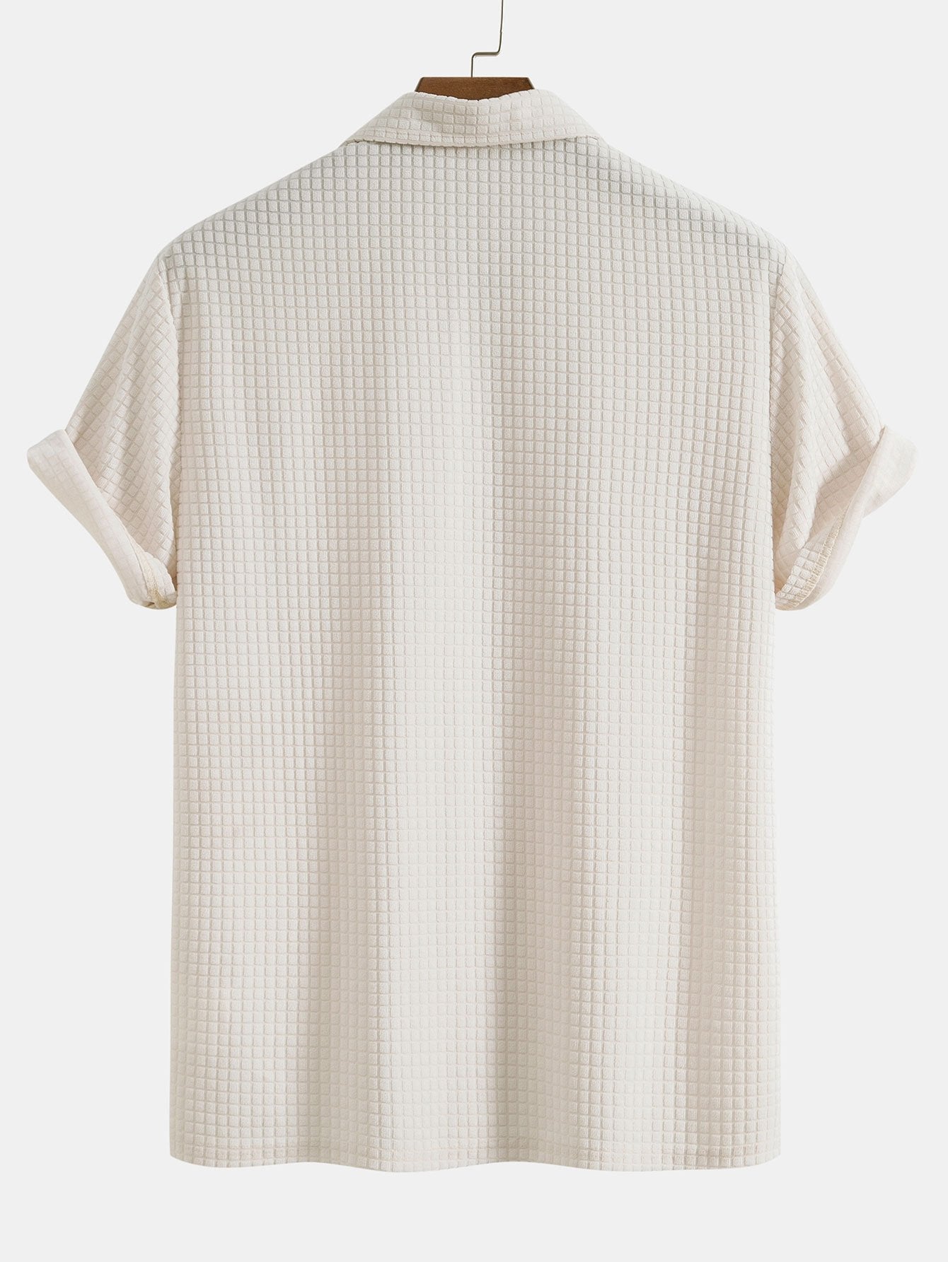 Wafel Jacquard Terry Poloshirt