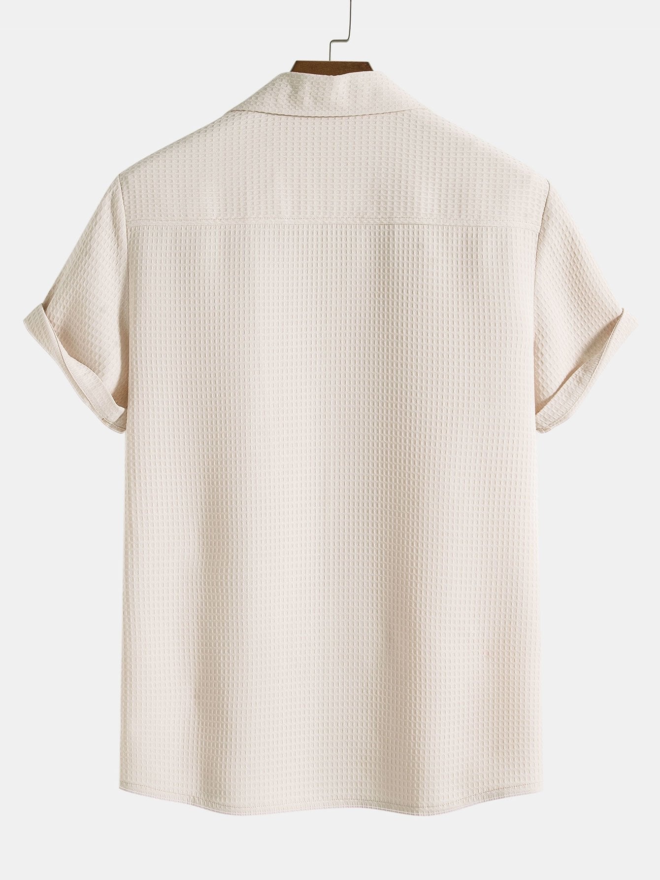 Wafel Revere kraag shirt & shorts