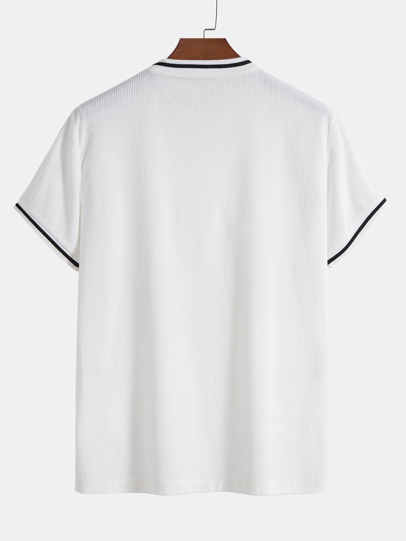 Korte mouwen Stretch Corduroy Ringer T-shirt & Corduroy Korte broek