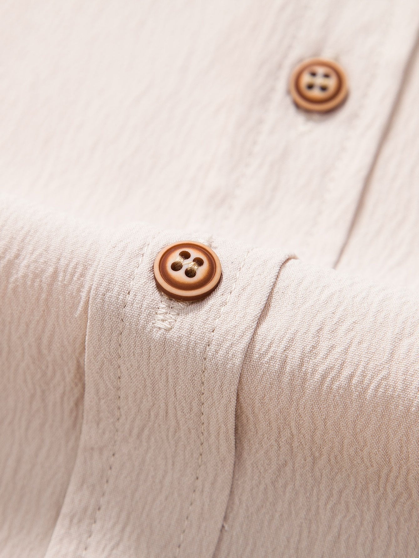 Gerimpeld shirt & korte broek met structuur