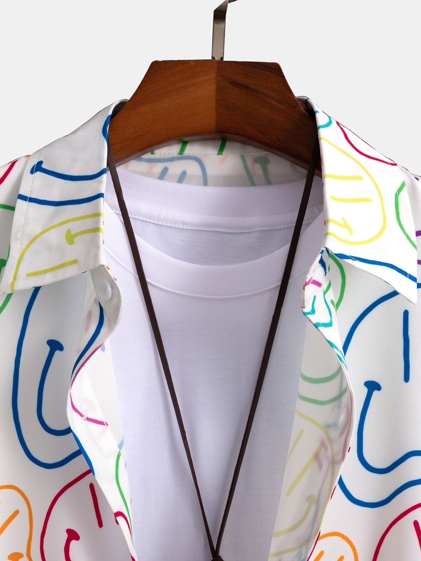 Kleurrijk Smiley Print Button Up Shirt