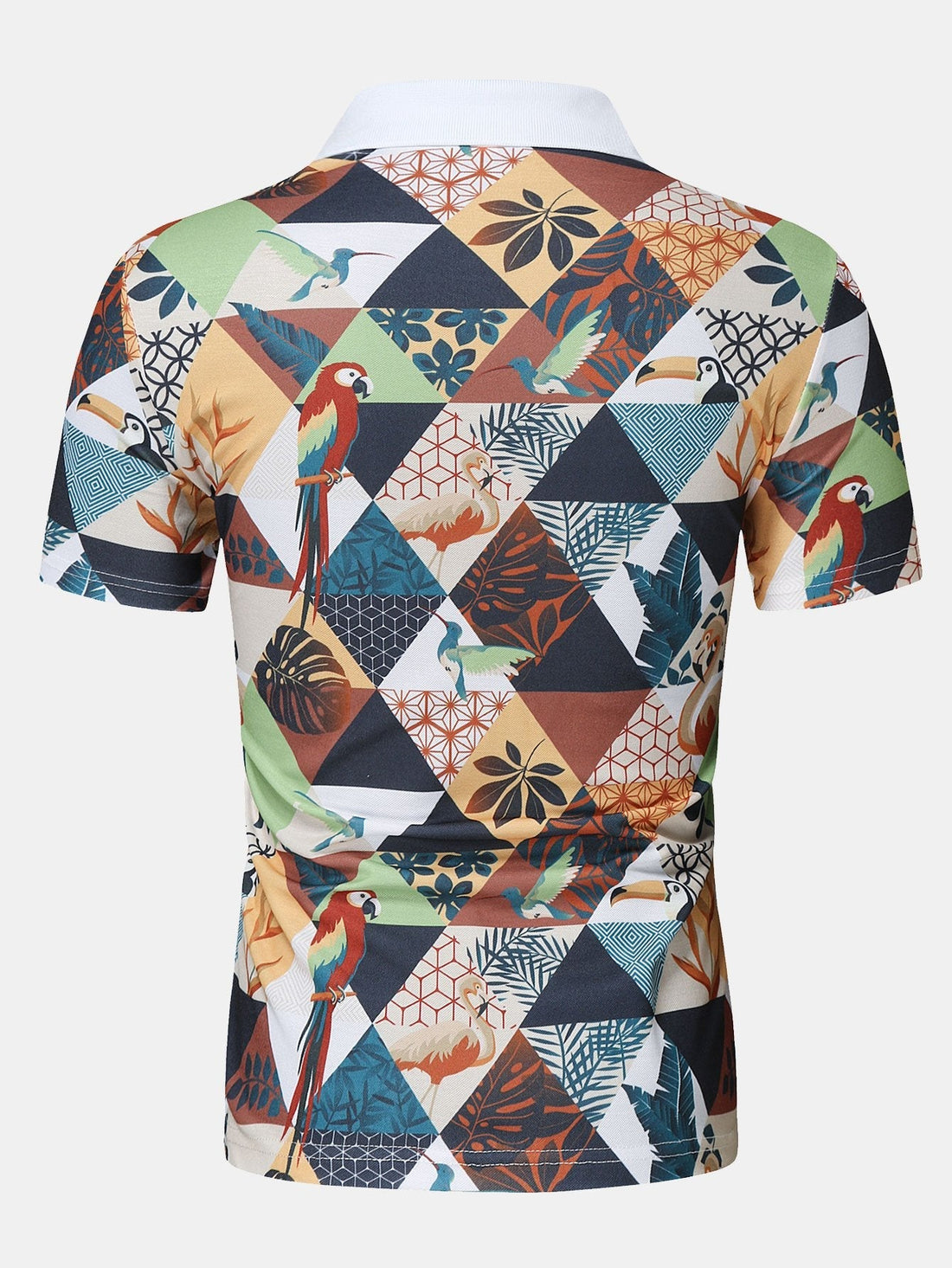 Poloshirt met flamingoprint