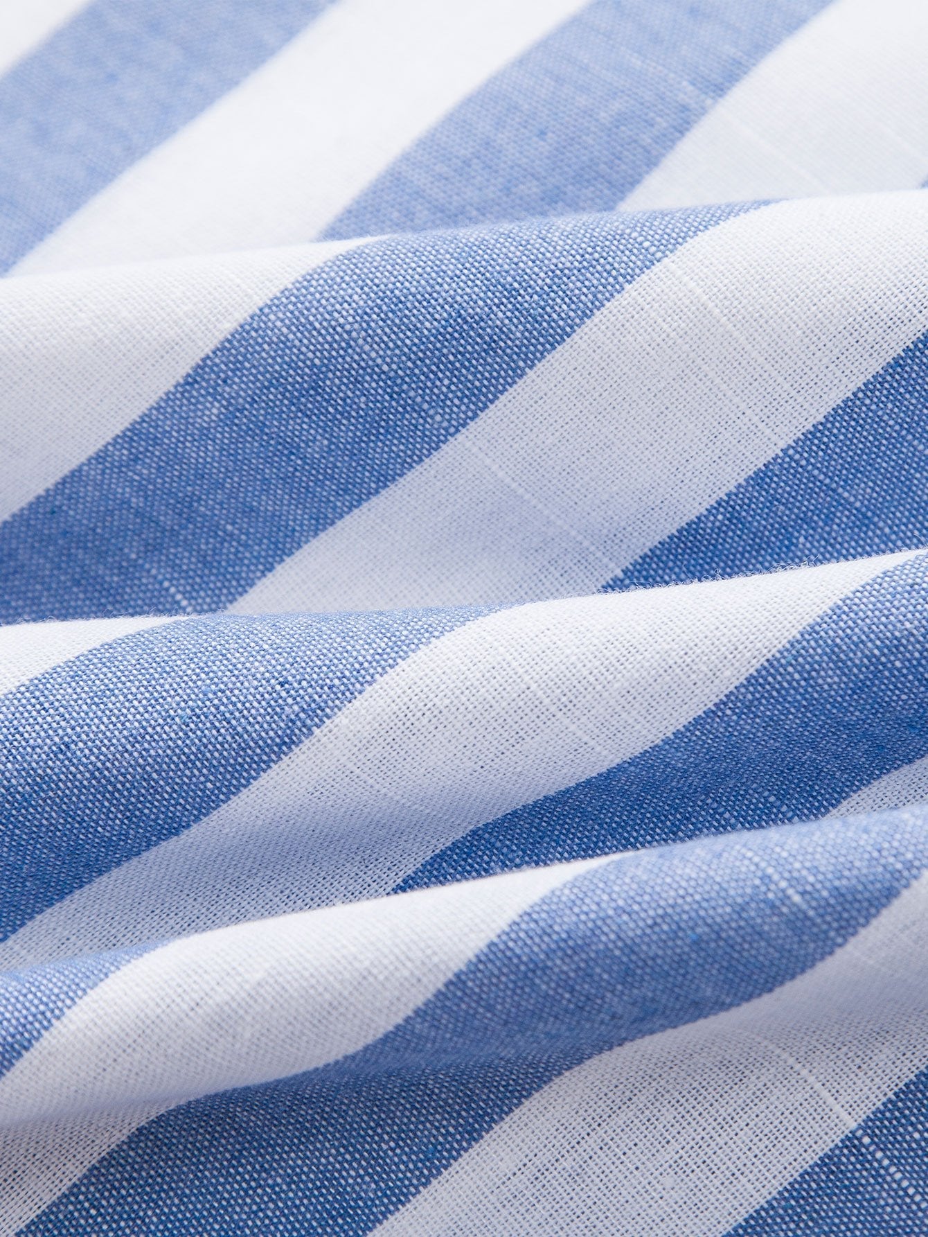 Gestreept overhemd met knoopsluiting in katoenmix