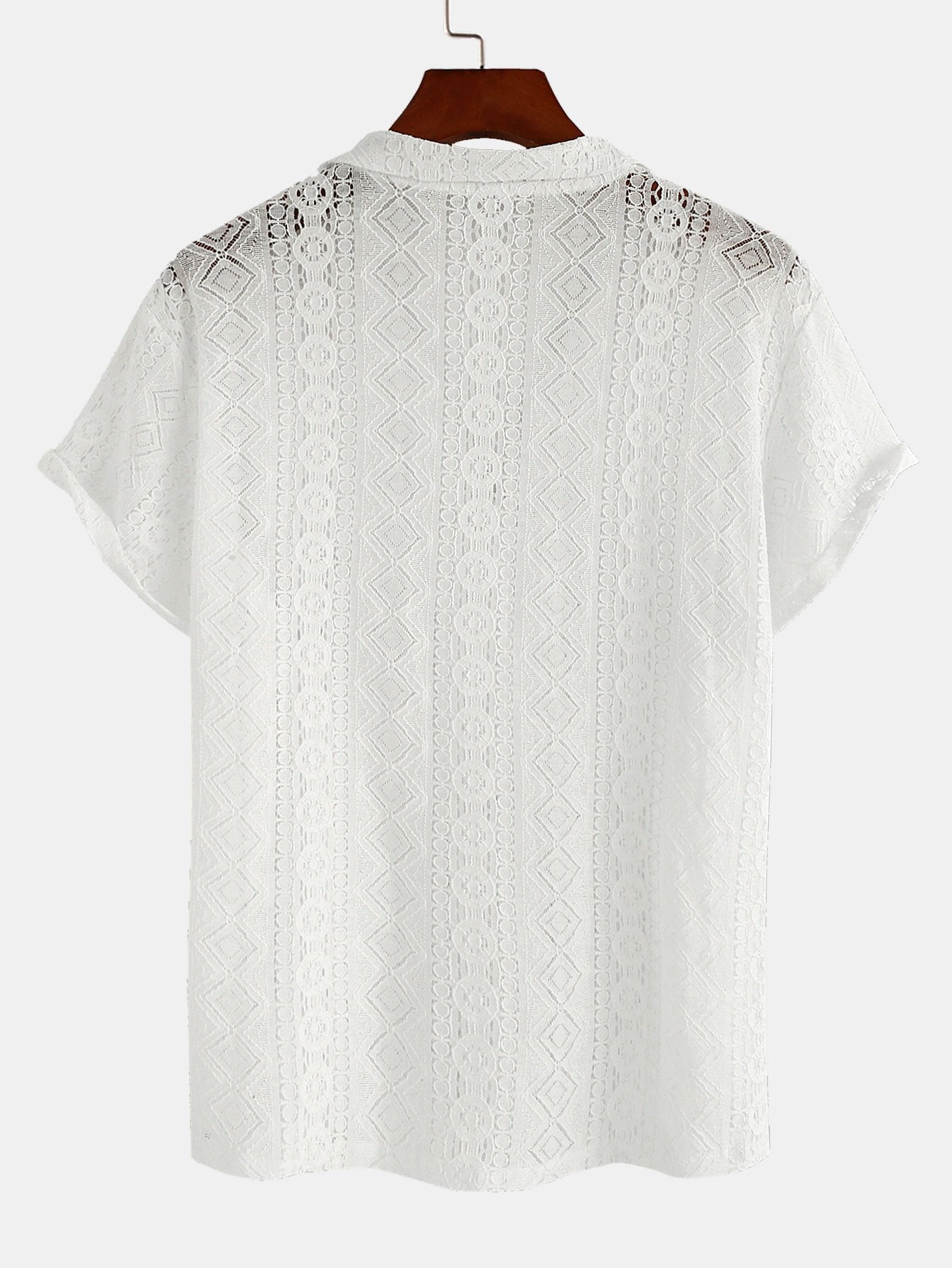 Geometrisch gestructureerd Cubaans shirt