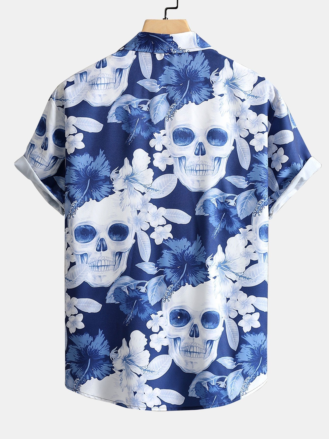 Bloemen Schedel Print Button Up Shirt