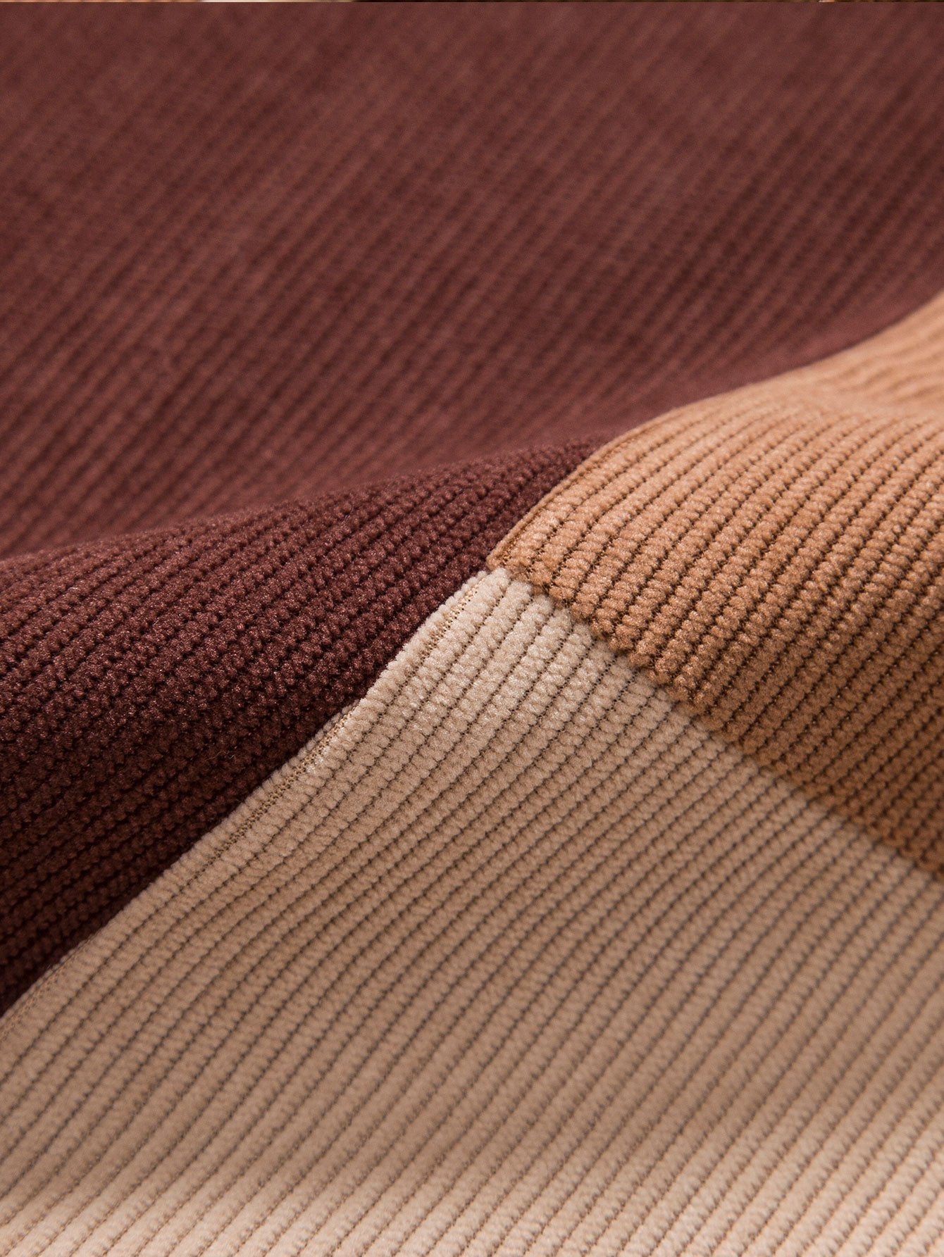 Kleurblok Corduroy Poloshirt